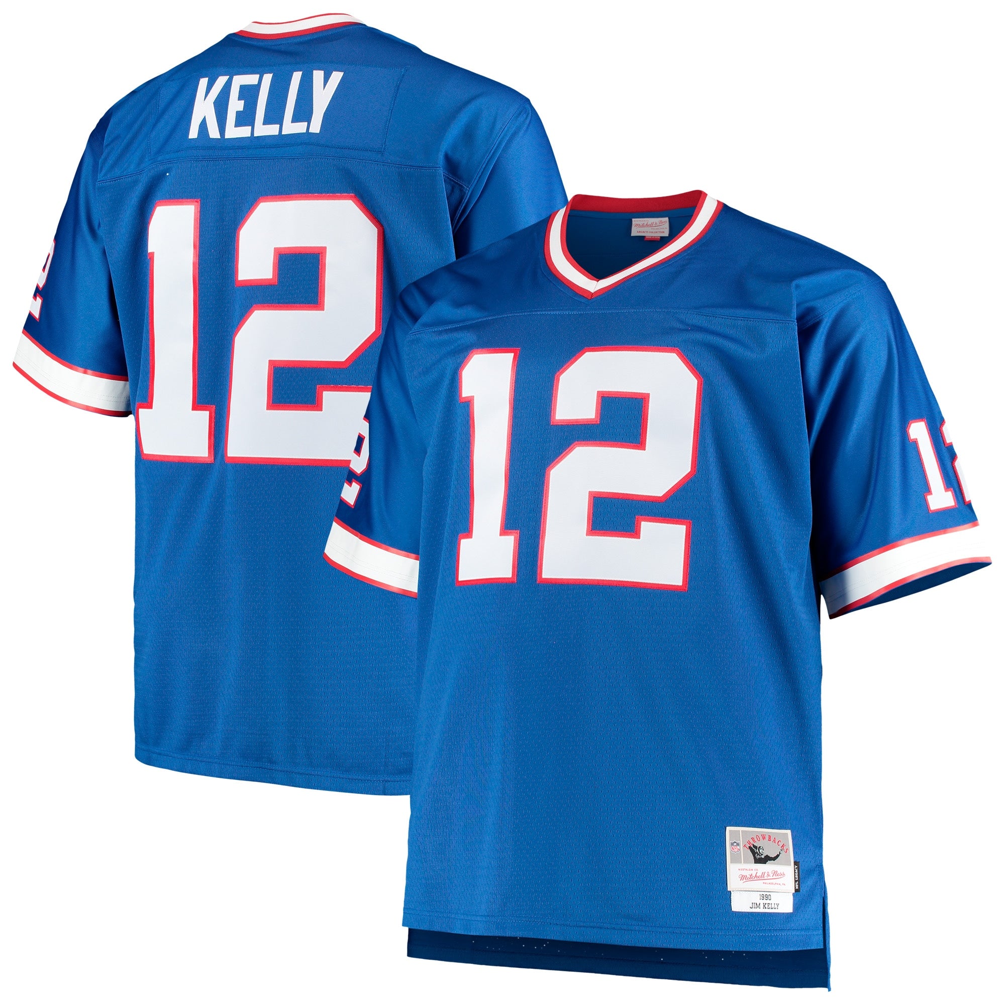 Jim Kelly Buffalo Bills M & N Big & Tall 1990 Retired Player Replica Jersey - Royal | Stitched Football Jersey TJS2791