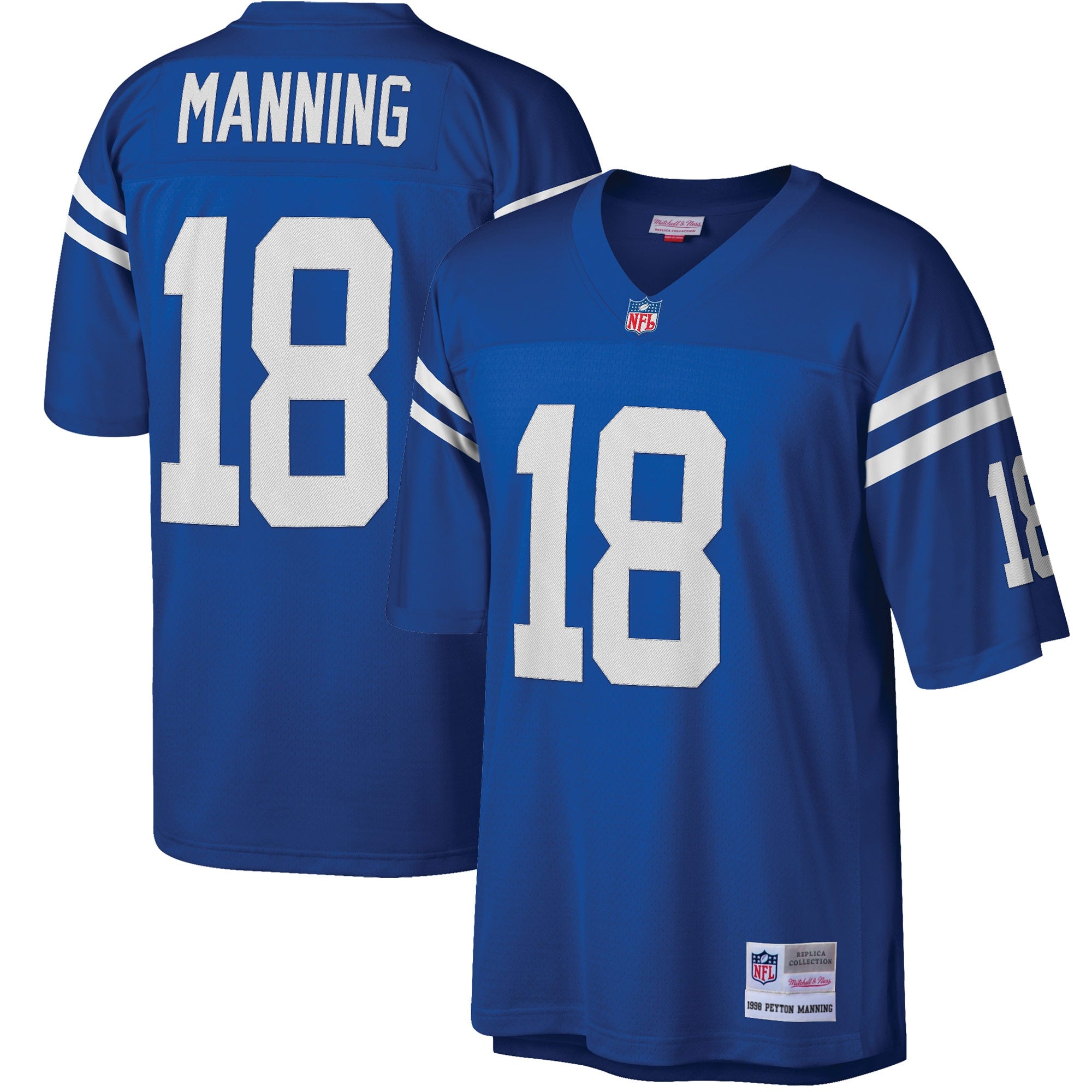 Peyton Manning Indianapolis Colts M & N Big & Tall 1998 Retired Player Replica Jersey - Royal | Stitched Football Jersey TJS2784