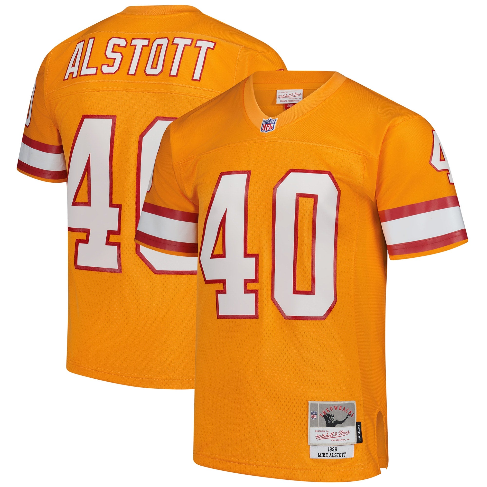 Mike Alstott Tampa Bay Buccaneers M & N Legacy Replica Jersey - Orange | Stitched Football Jersey TJS2705