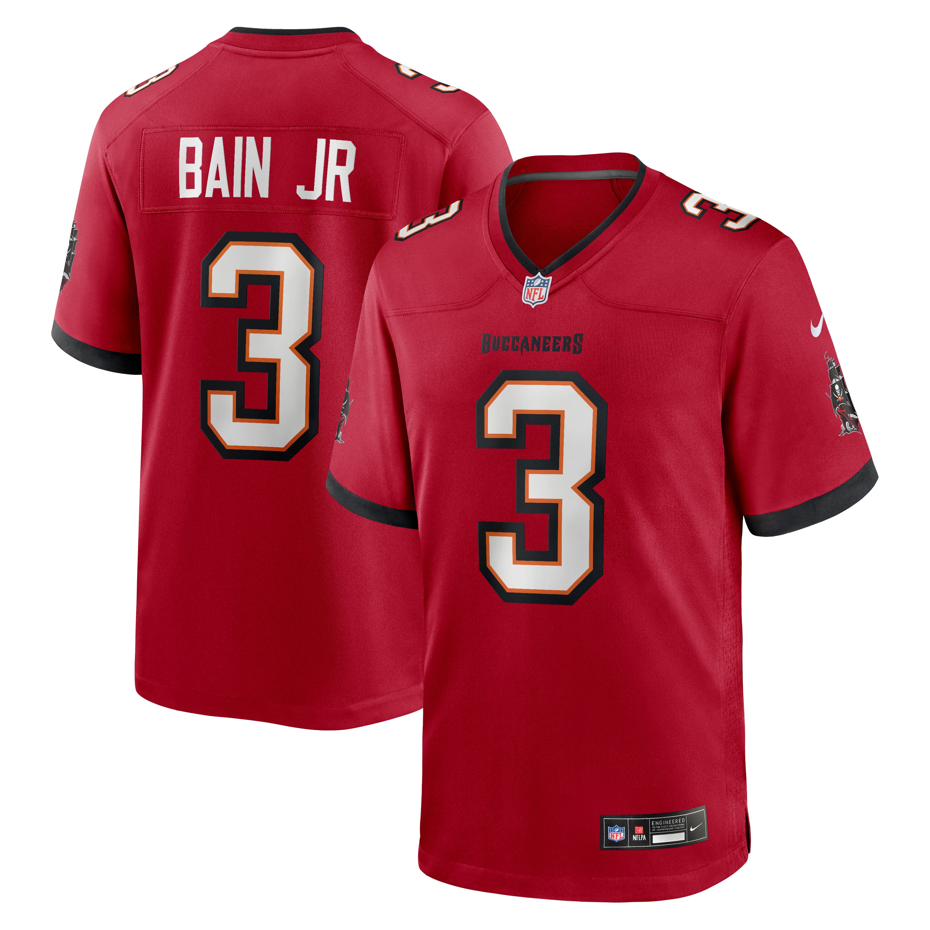 Rueben Bain Jr. Tampa Bay Buccaneers 2026 NFL Draft First Round Pick No. 15 Team Game Jersey - Red | Stitched Football Jersey TJS2780