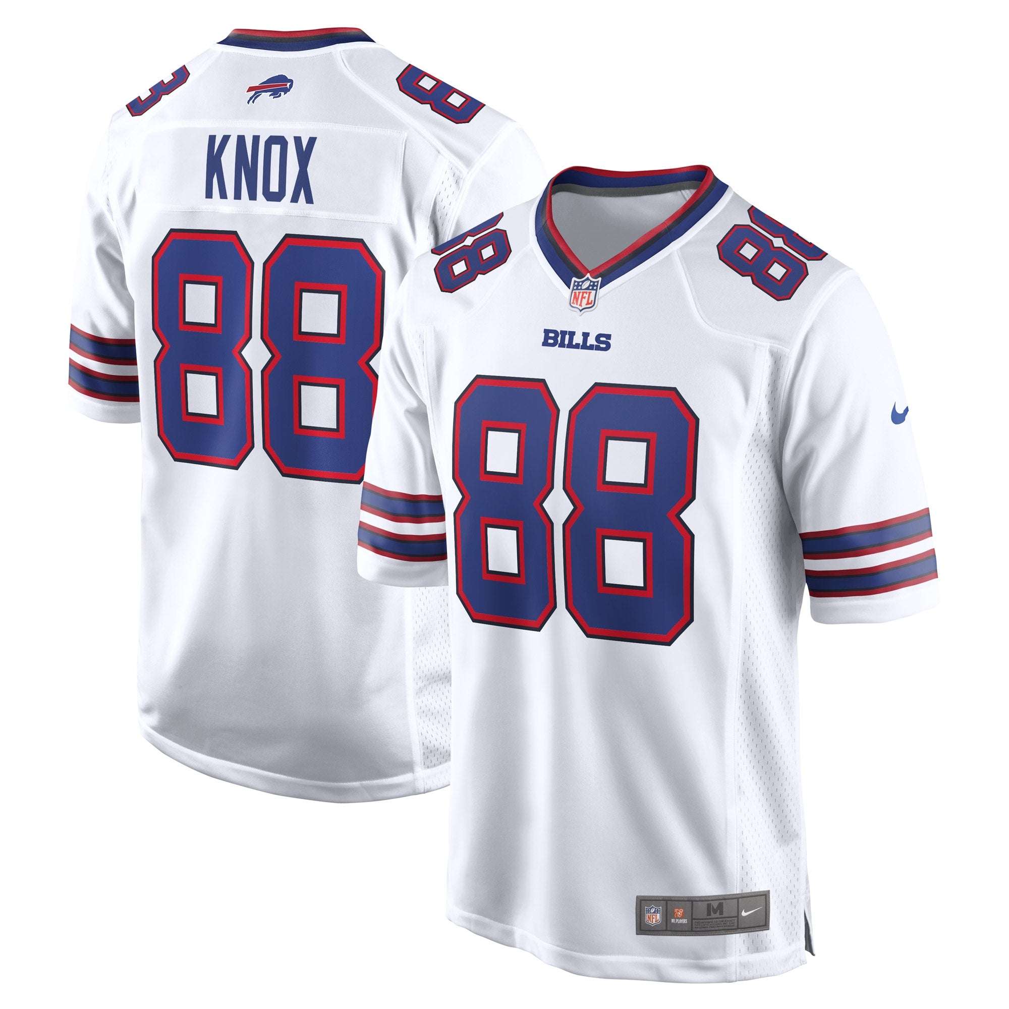 Dawson Knox Buffalo Bills Away Game Player Jersey - White | Stitched Football Jersey TJS2632