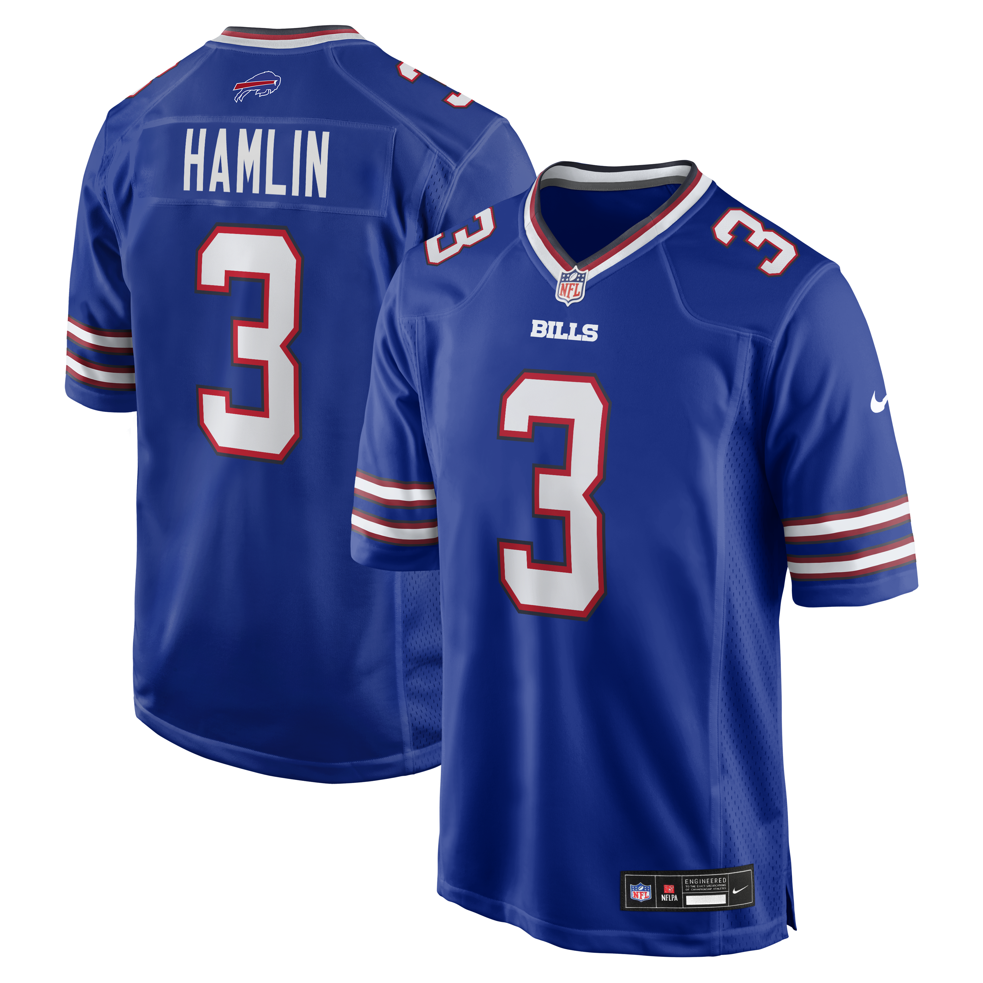 Damar Hamlin Buffalo Bills Game Jersey - Royal | Stitched Football Jersey TJS2661