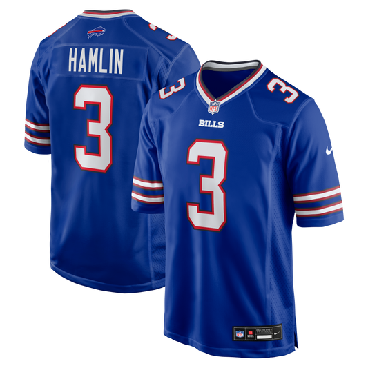 Damar Hamlin Buffalo Bills Game Jersey - Royal | Stitched Football Jersey TJS2661