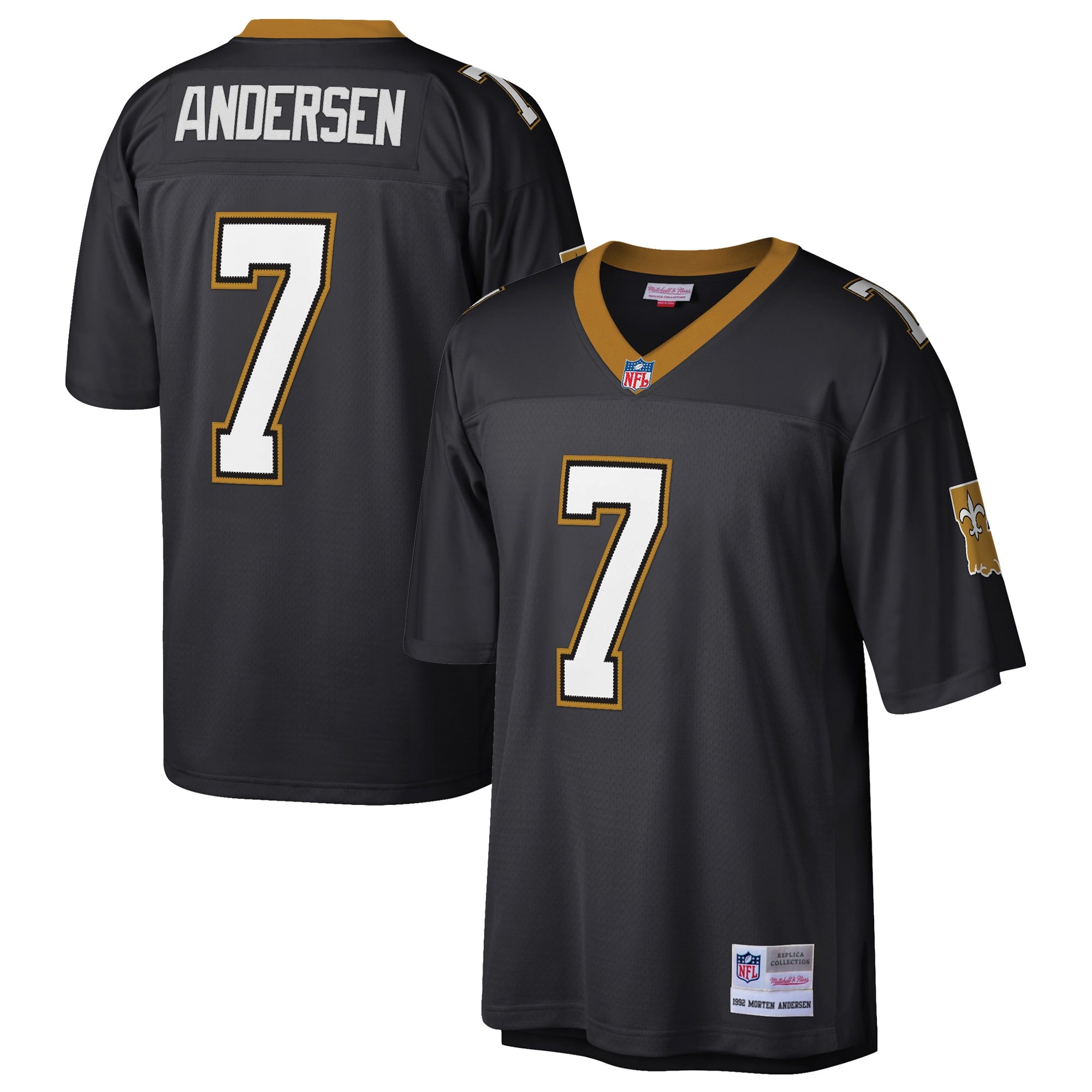 Morten Andersen New Orleans Saints M & N Retired Player Legacy Replica Jersey - Black | Stitched Football Jersey TJS2686