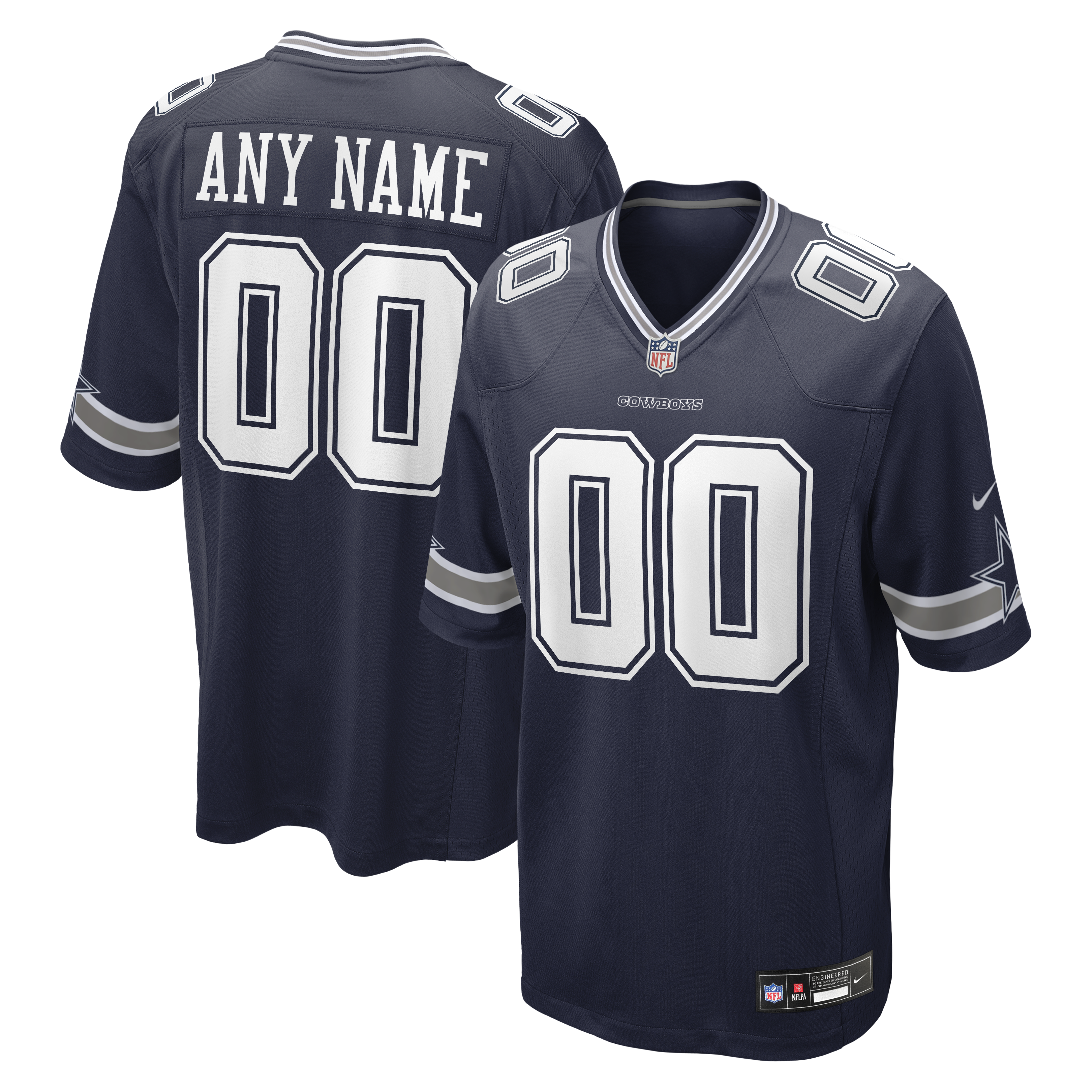 Dallas Cowboys Custom Game Jersey - Navy | Stitched Football Jersey TJS2637