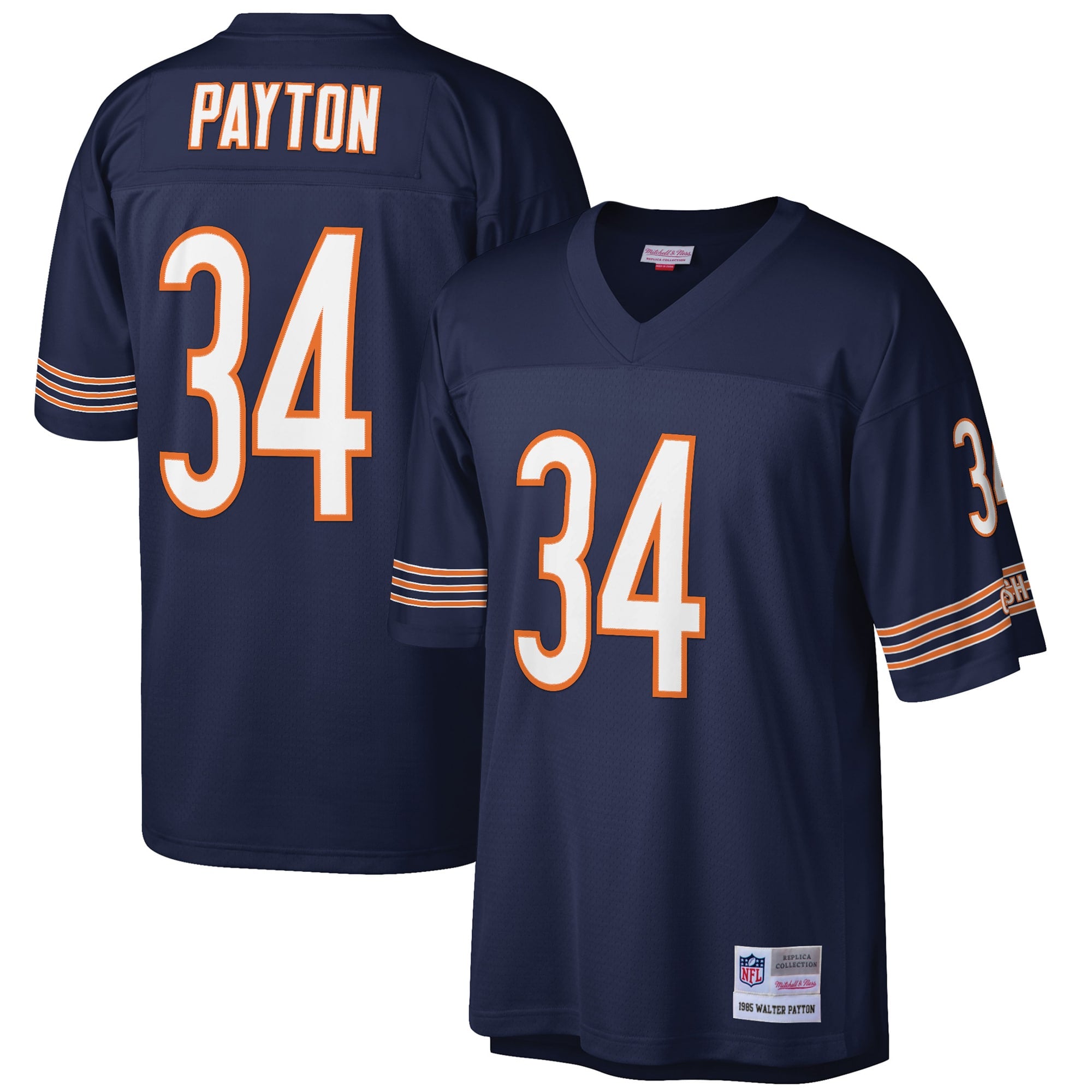 Walter Payton Chicago Bears M & N Big & Tall 1985 Retired Player Replica Jersey - Navy | Stitched Football Jersey TJS2820