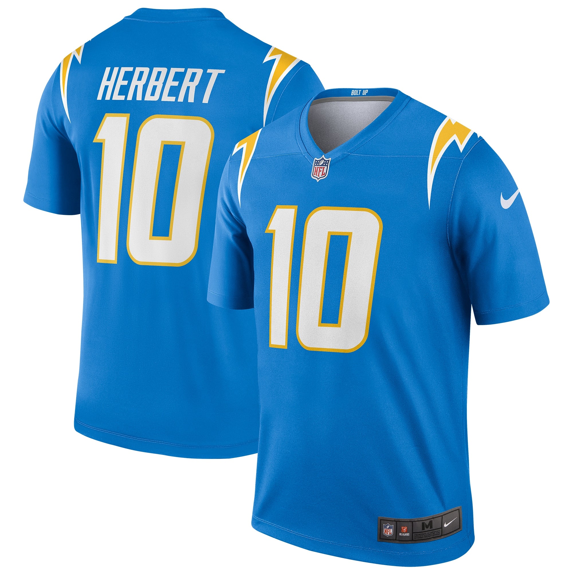 Justin Herbert Los Angeles Chargers Legend Player Performance Top - Powder Blue | Stitched Football Jersey TJS2810