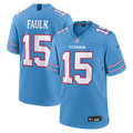 Keldric Faulk Tennessee Titans 2026 NFL Draft First Round Pick No.31 Game Jersey - Light Blue | Stitched Football Jersey TJS2824