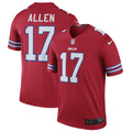 Josh Allen Buffalo Bills Legend Player Performance Top - Red | Stitched Football Jersey TJS2919