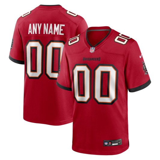 Men's Red Tampa Bay Buccaneers Team Custom Game Jersey | Stitched Football Jersey TJS2896