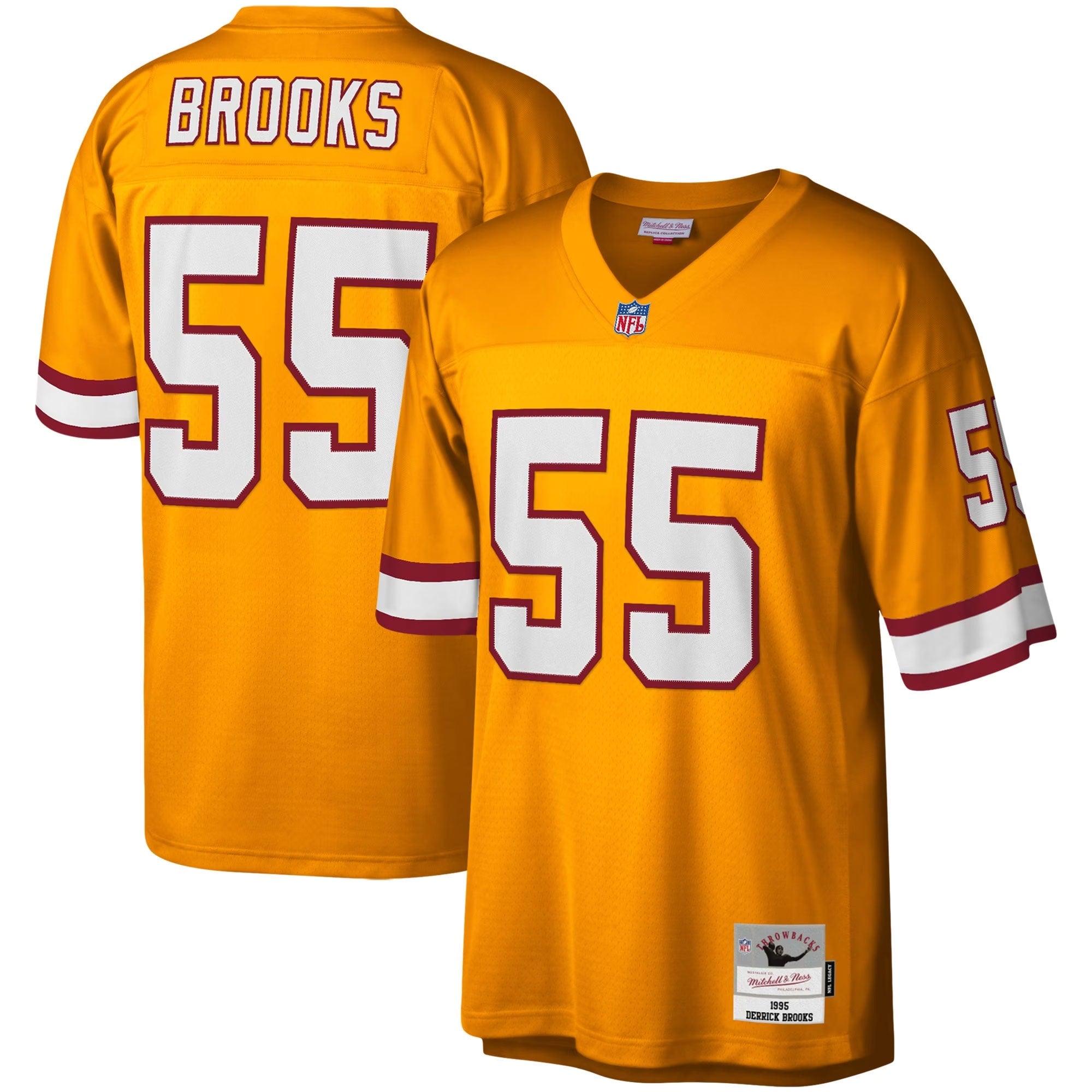 Derrick Brooks Tampa Bay Buccaneers M & N Big & Tall 1995 Legacy Retired Player Jersey - Orange | Stitched Football Jersey TJS2872