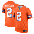 Patrick Surtain II Denver Broncos Legend Player Performance Top - Orange | Stitched Football Jersey TJS2939