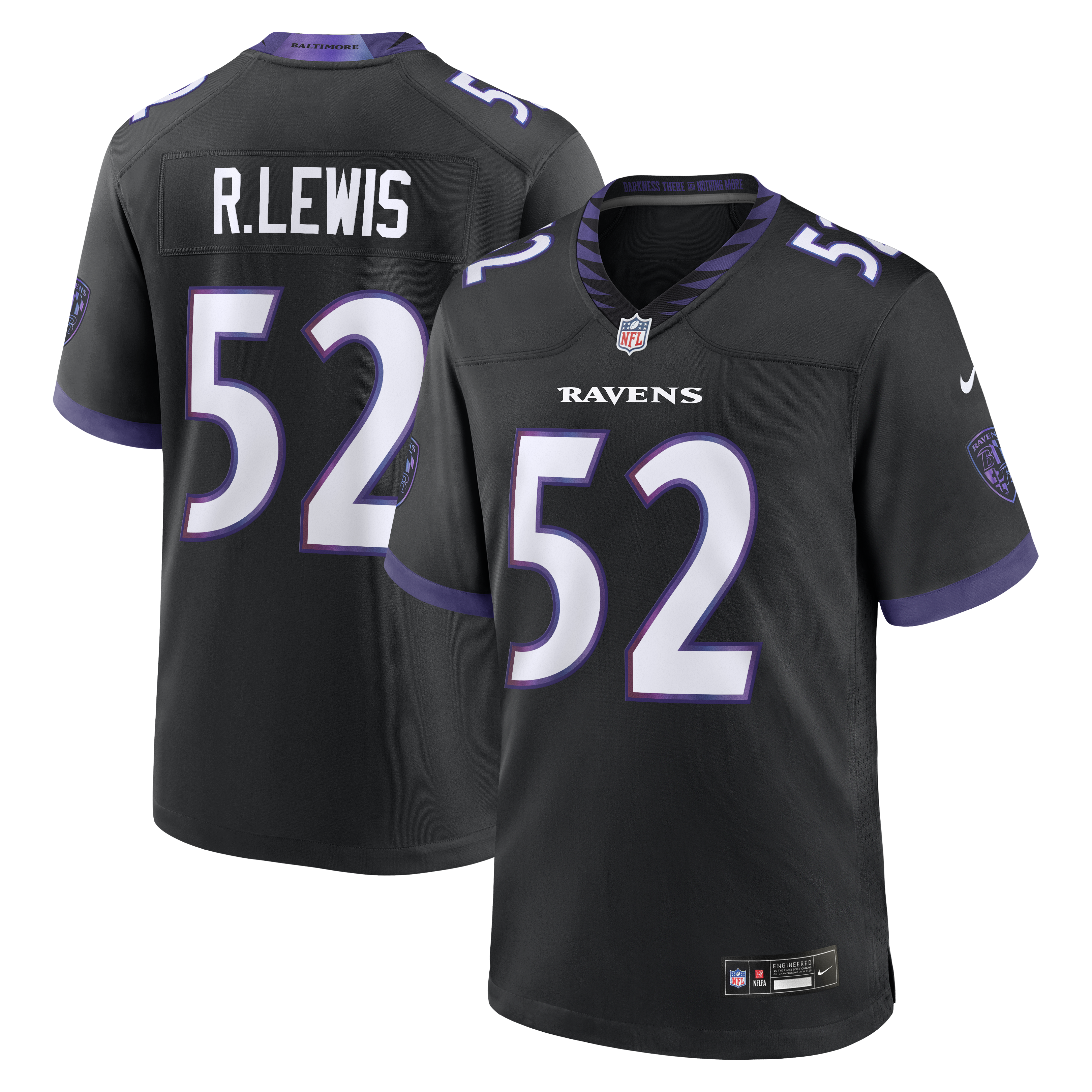 Ray Lewis Baltimore Ravens Alternate Retired Player Game Jersey - Black | Stitched Football Jersey TJS2898