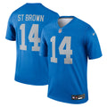 Amon-Ra St. Brown Detroit Lions Legend Player Performance Top - Blue | Stitched Football Jersey TJS2927