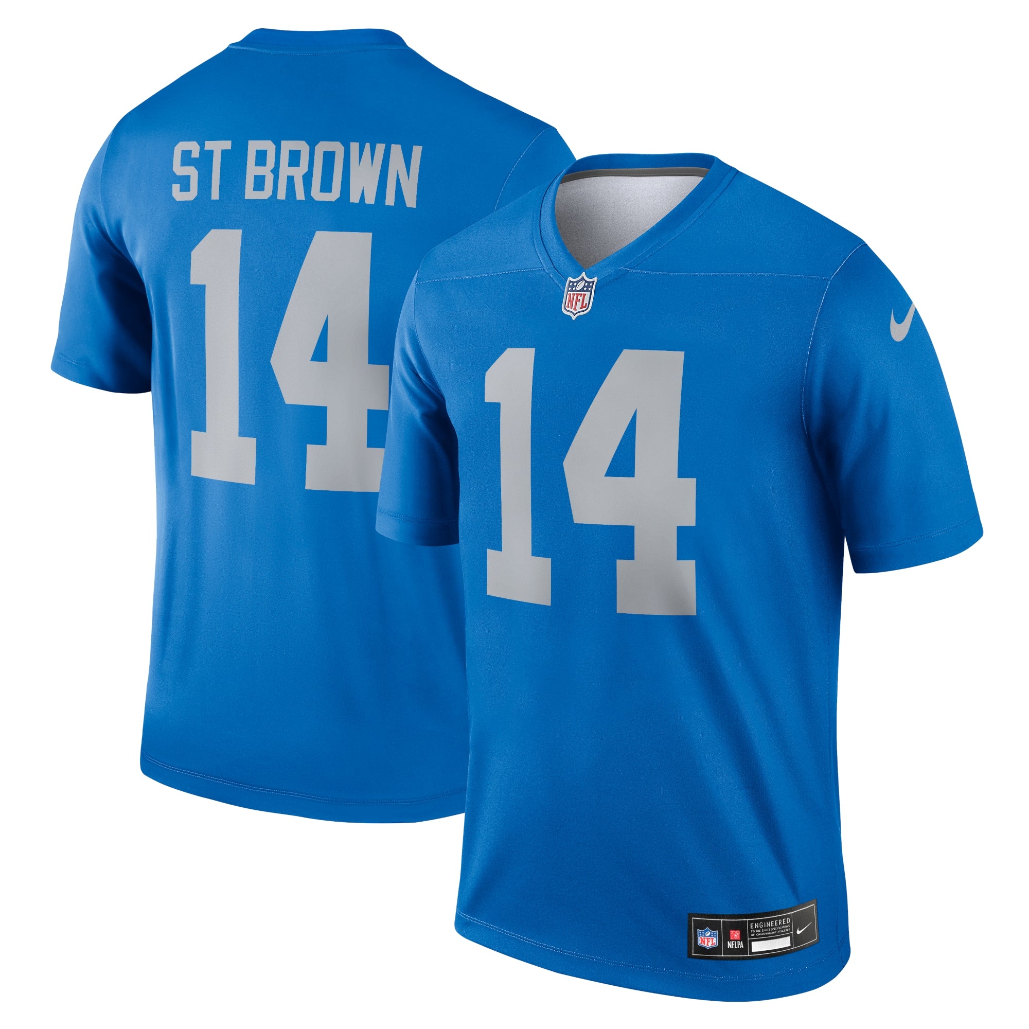 Amon-Ra St. Brown Detroit Lions Legend Player Performance Top - Blue | Stitched Football Jersey TJS2927