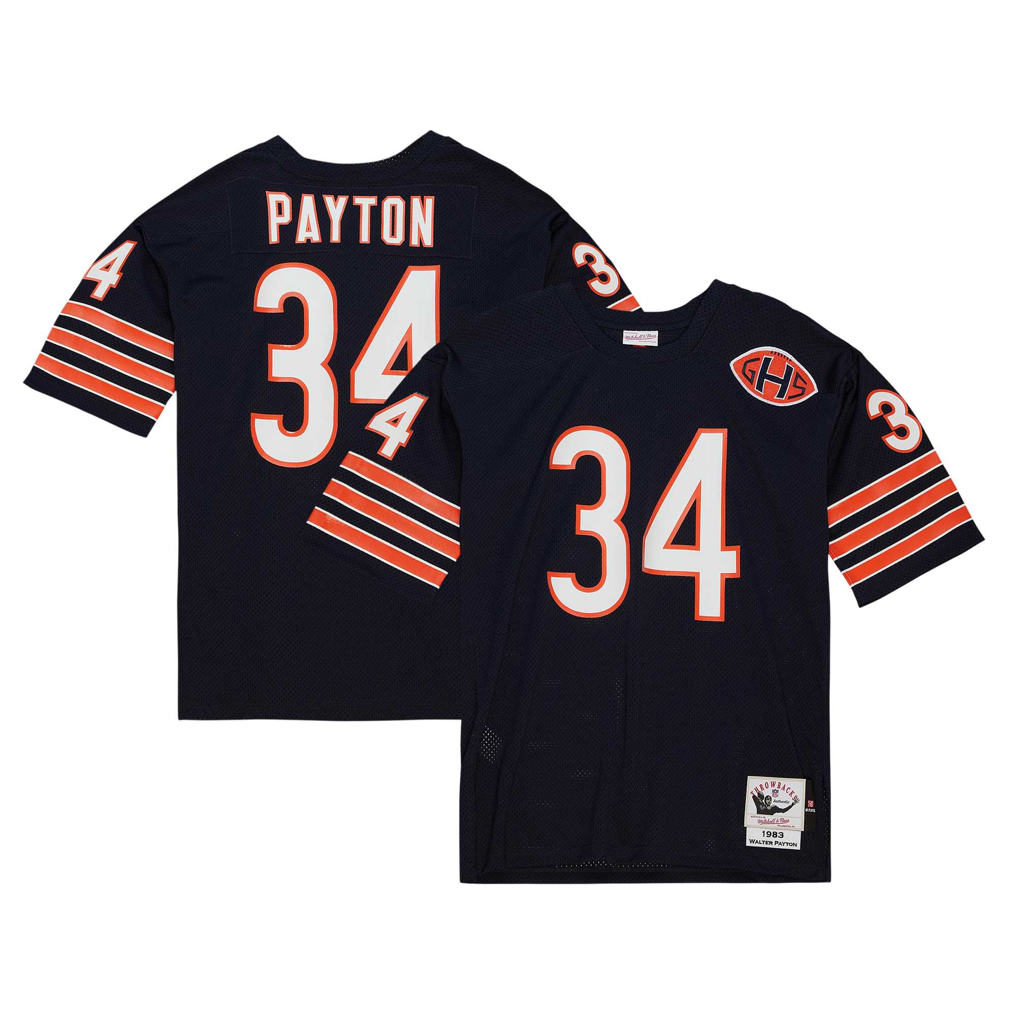 Walter Payton Chicago Bears 1983 M & N Throwback Retired Player Jersey - Navy | Stitched Football Jersey TJS2853