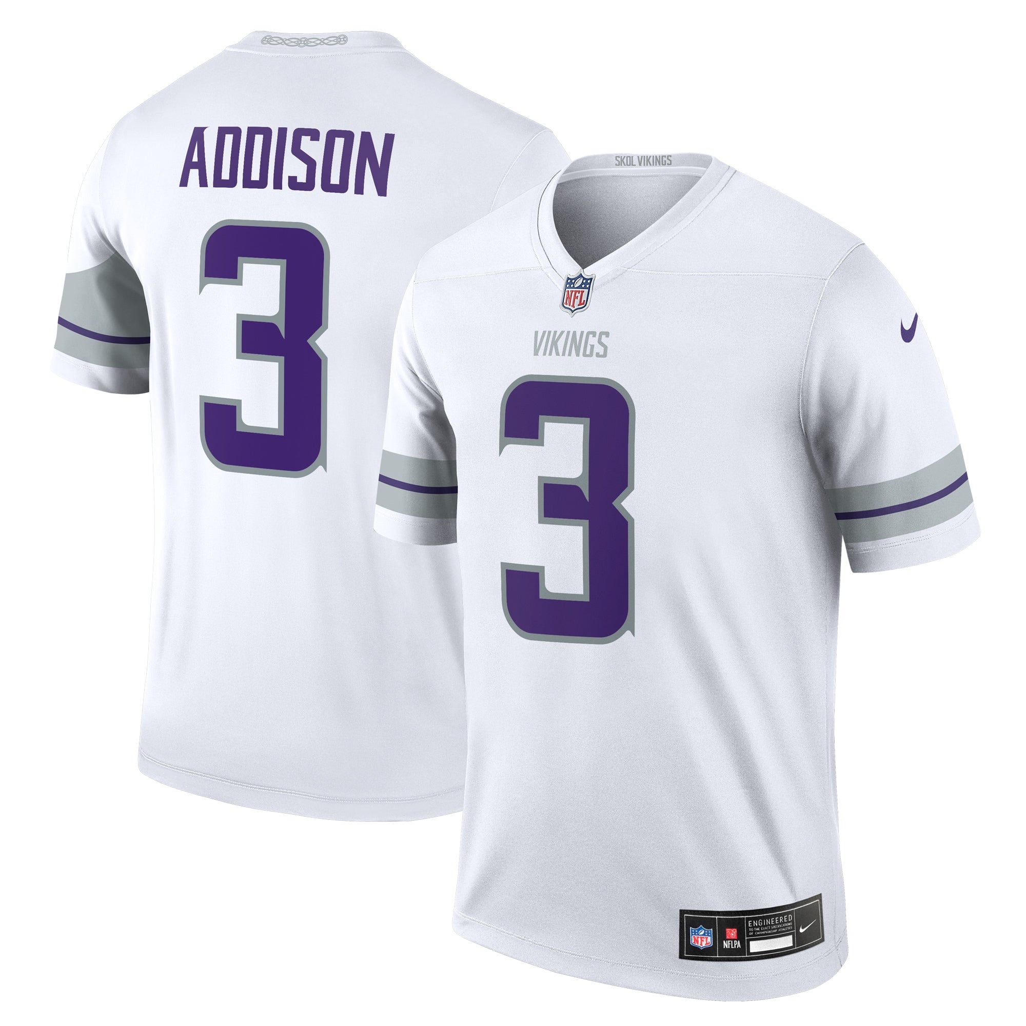 Jordan Addison Minnesota Vikings Legend Player Performance Top - White | Stitched Football Jersey TJS2907