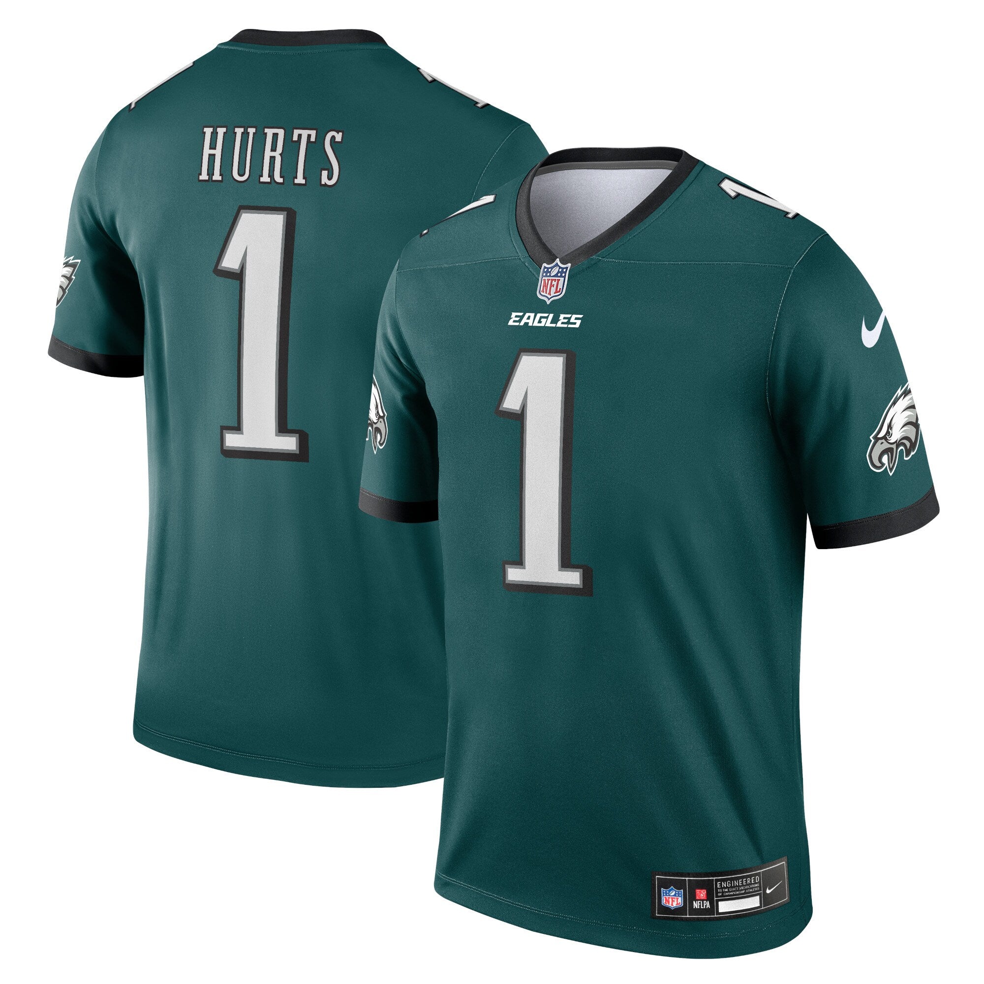Jalen Hurts Philadelphia Eagles Legend Player Performance Top - Green | Stitched Football Jersey TJS2808