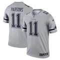 Micah Parsons Dallas Cowboys Inverted Legend Player Performance Top - Gray | Stitched Football Jersey TJS2940