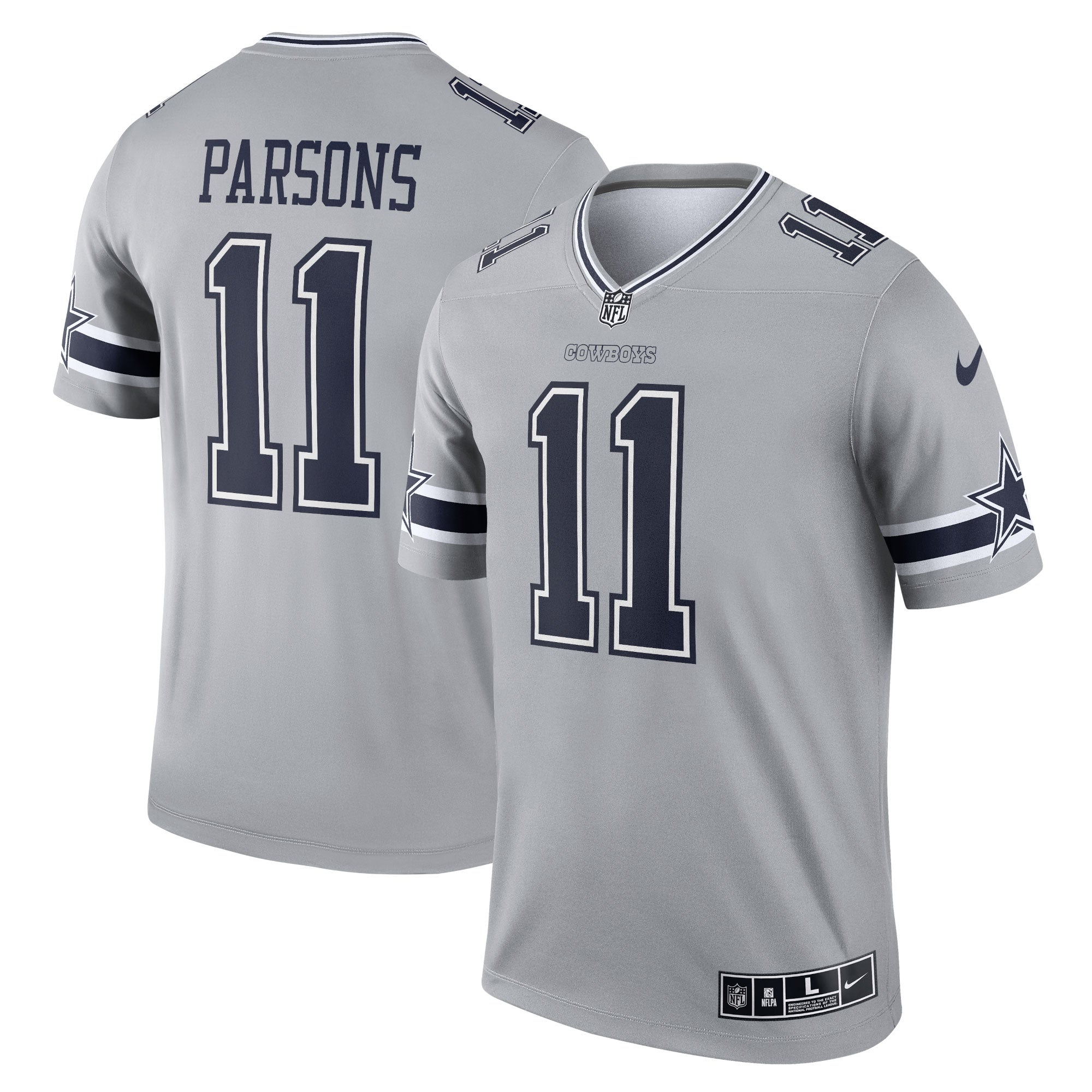 Micah Parsons Dallas Cowboys Inverted Legend Player Performance Top - Gray | Stitched Football Jersey TJS2940