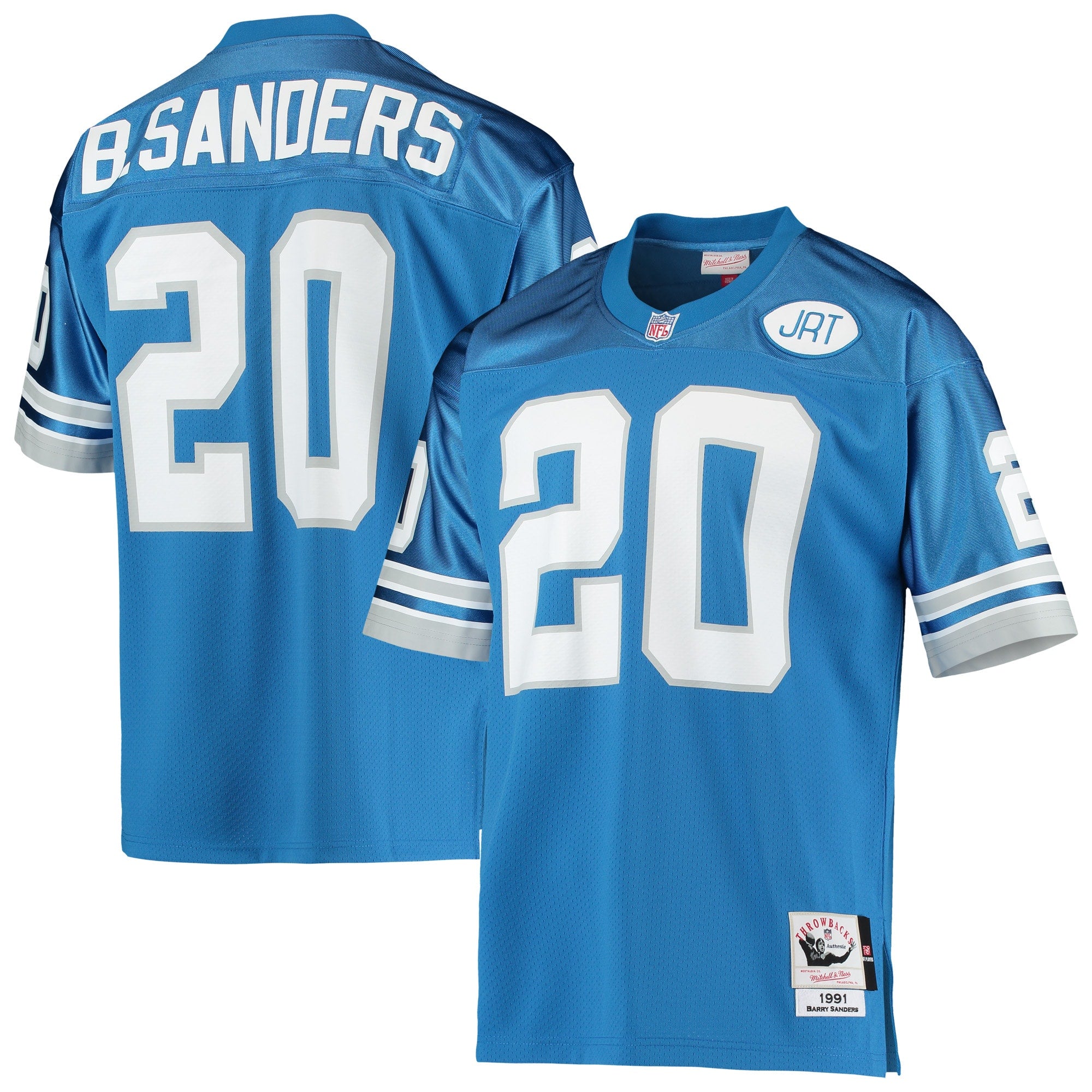 Barry Sanders Detroit Lions 1991 M & N Throwback Retired Player Jersey - Blue | Stitched Football Jersey TJS2880