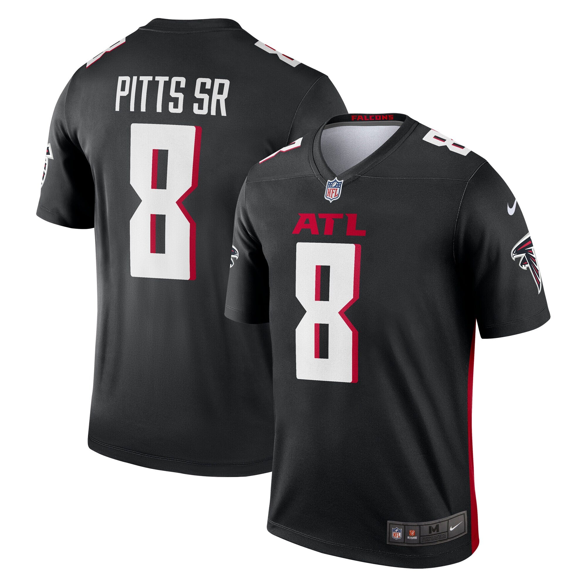 Kyle Pitts Sr. Atlanta Falcons Legend Player Performance Top - Black | Stitched Football Jersey TJS2920
