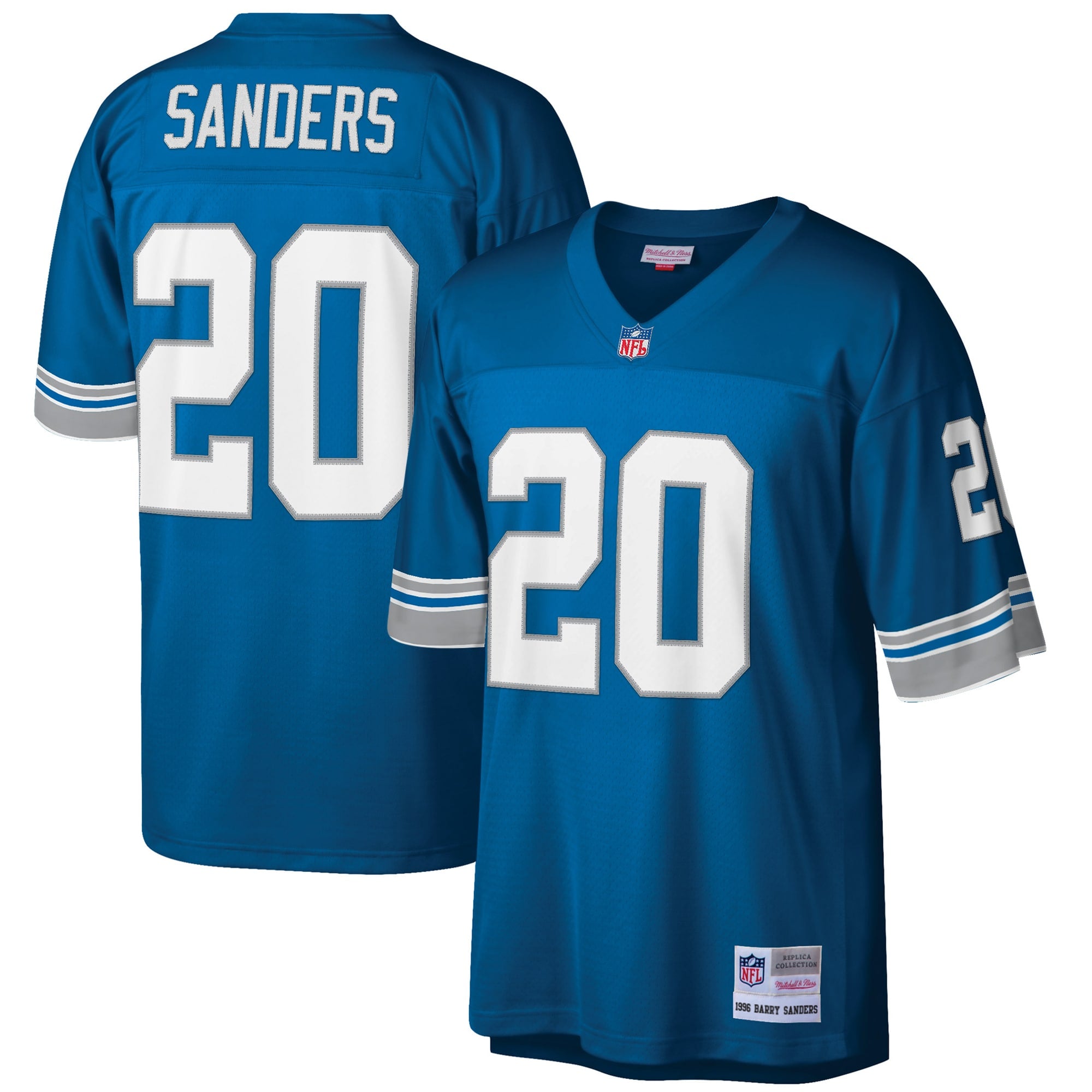 Barry Sanders Detroit Lions M & N Big & Tall 1996 Retired Player Replica Jersey - Blue | Stitched Football Jersey TJS2851