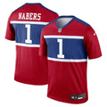 Malik Nabers New York Giants Legend Player Performance Top - Red | Stitched Football Jersey TJS2916