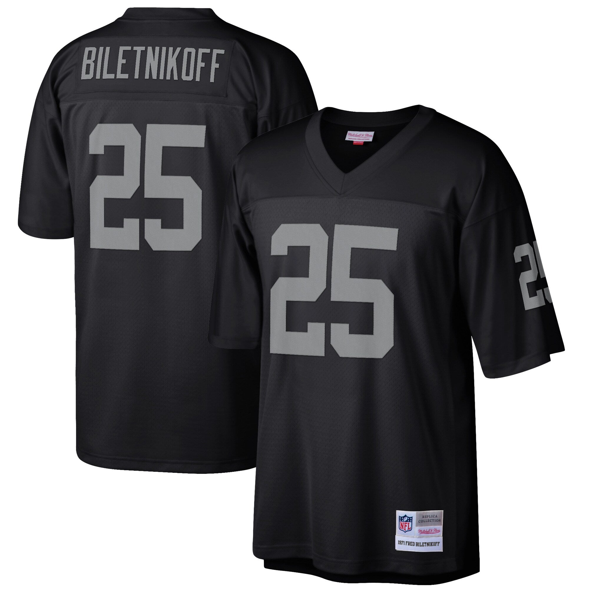 Fred Biletnikoff Las Vegas Raiders M & N Retired Player Legacy Replica Jersey - Black | Stitched Football Jersey TJS2826