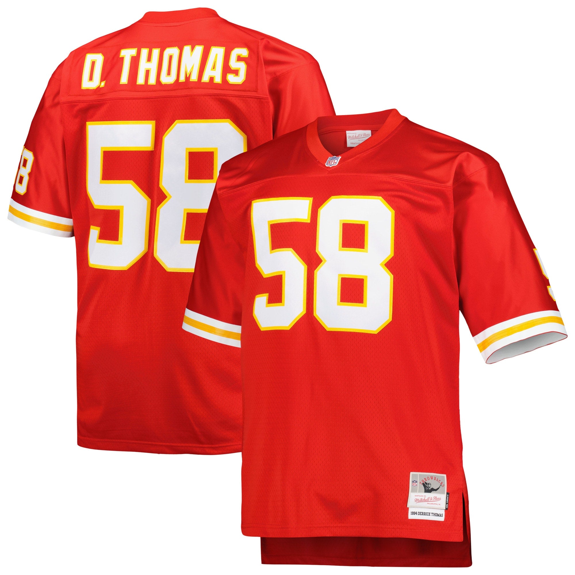Derrick Thomas Kansas City Chiefs M & N Big & Tall 1994 Retired Player Replica Jersey - Red | Stitched Football Jersey TJS2865