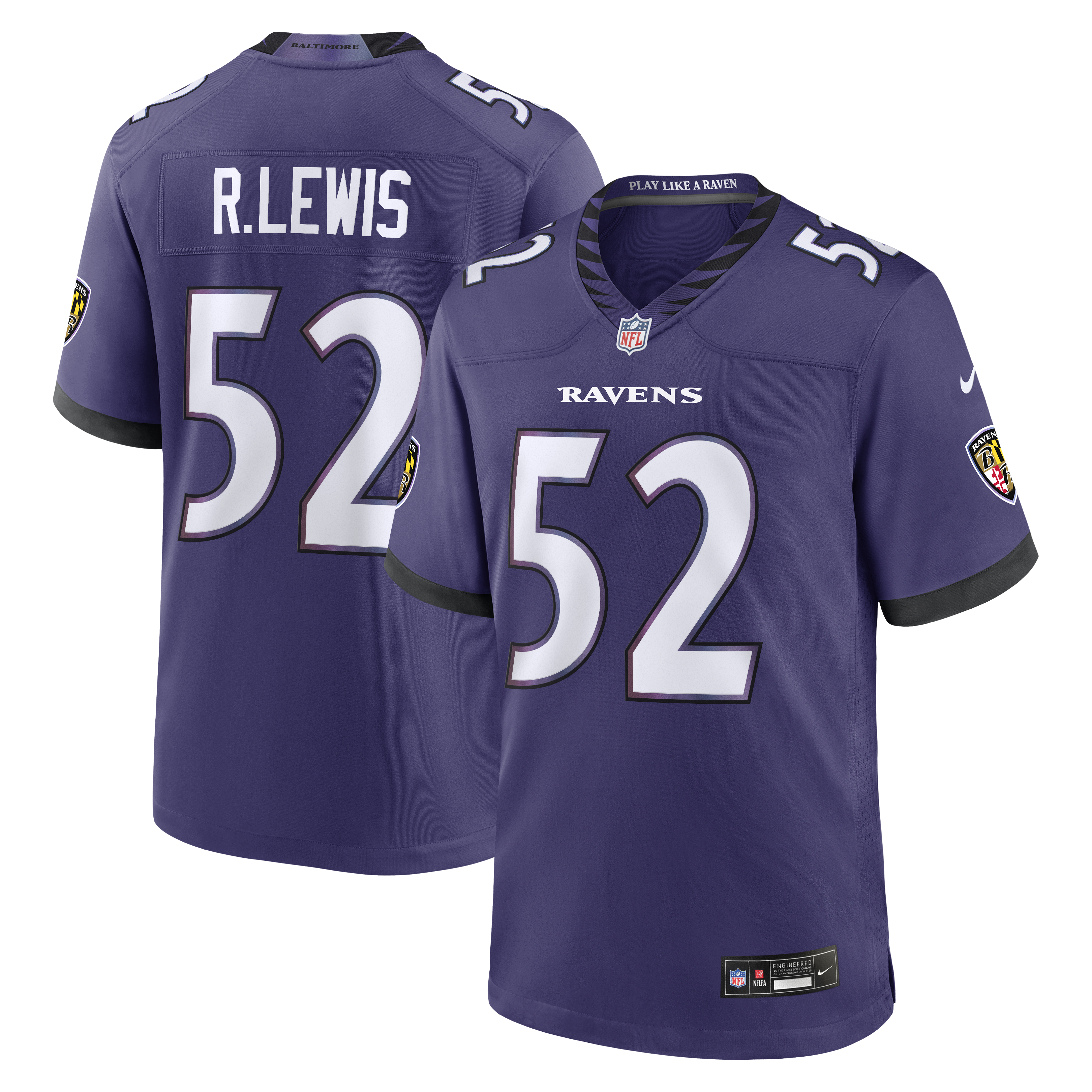 Ray Lewis Baltimore Ravens Team Retired Player Game Jersey - Purple | Stitched Football Jersey TJS2879