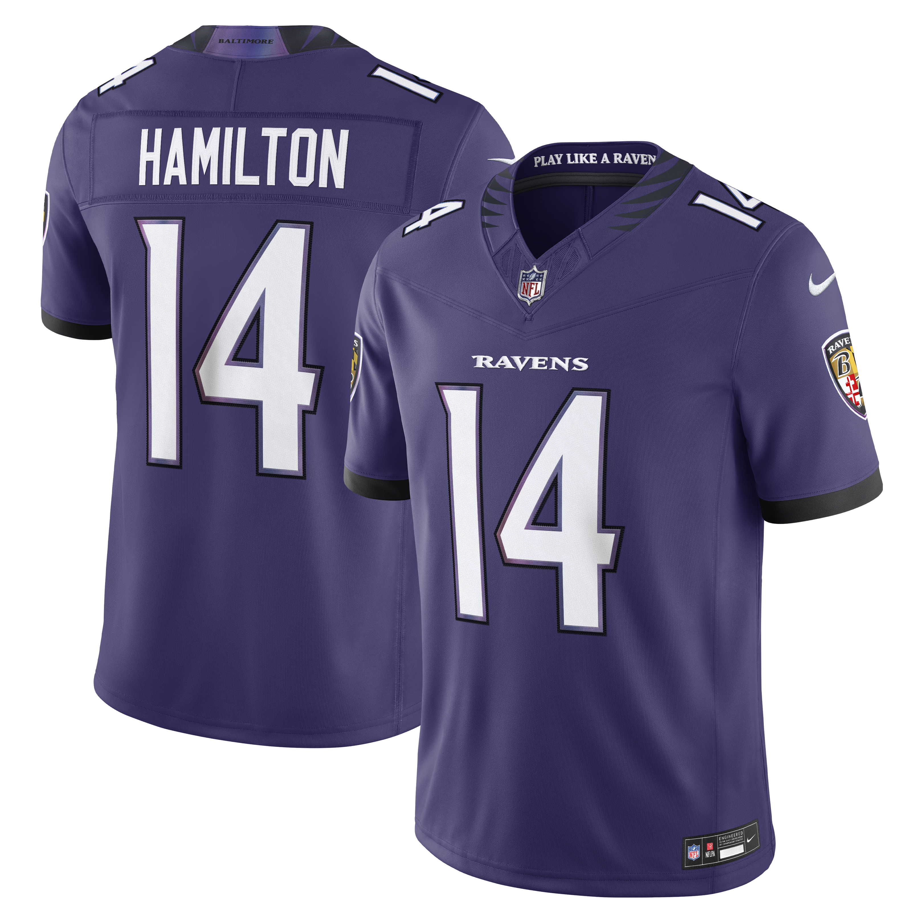Kyle Hamilton Baltimore Ravens Vapor F.U.S.E. Stitched Limited Jersey - Purple | Stitched Football Jersey TJS2831