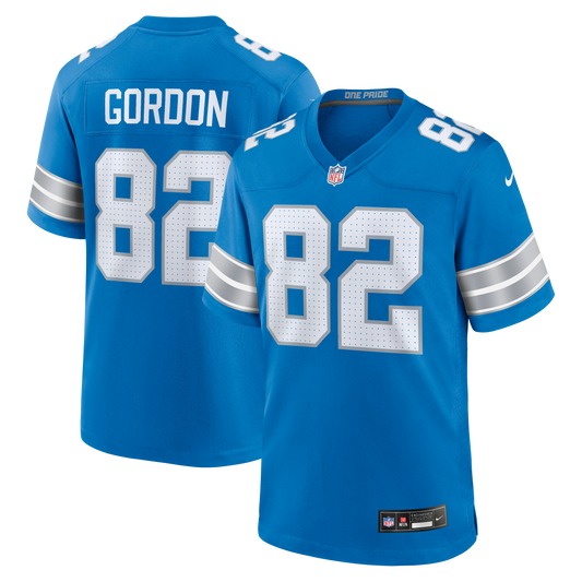 Thomas Gordon Detroit Lions Team Game Jersey - Blue | Stitched Football Jersey TJS2886