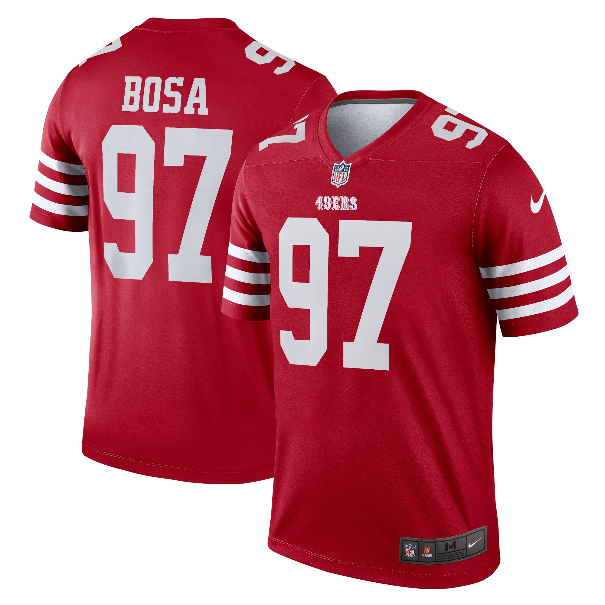 Nick Bosa San Francisco 49ers Legend Player Performance Top - Scarlet | Stitched Football Jersey TJS2915