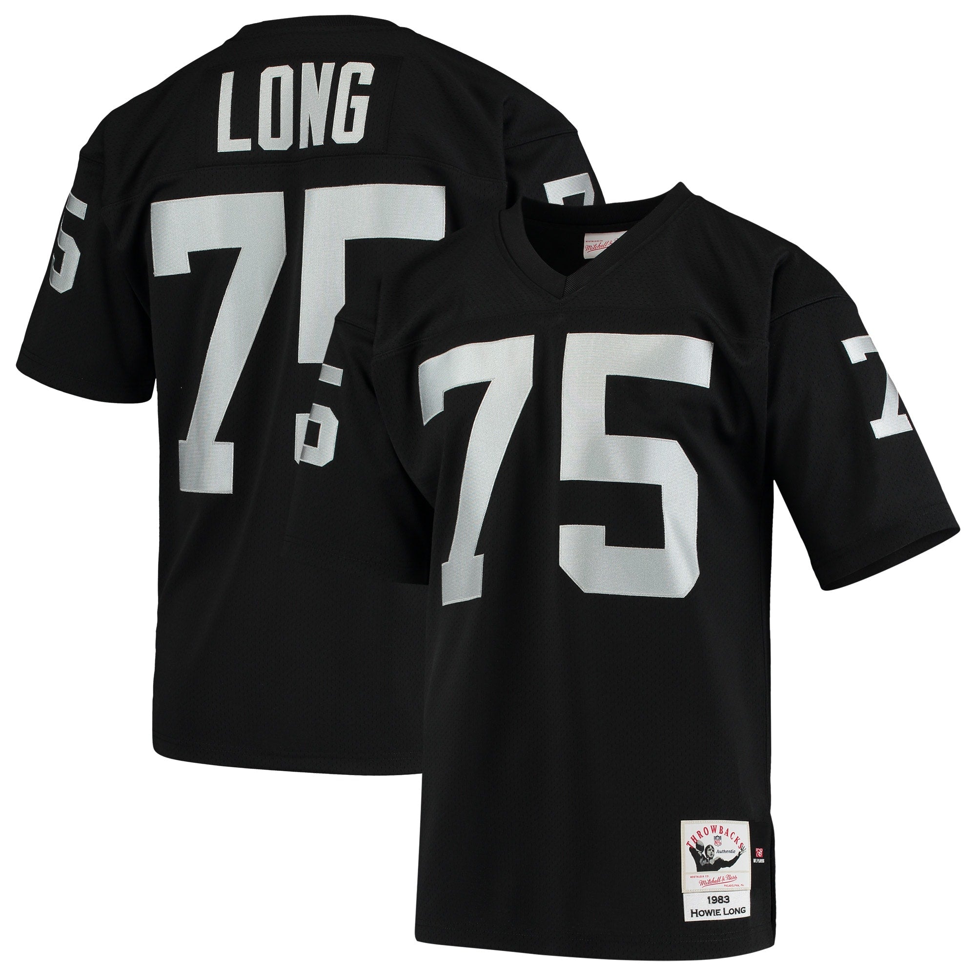 Howie Long Las Vegas Raiders 1983 M & N Throwback Retired Player Jersey - Black | Stitched Football Jersey TJS2945