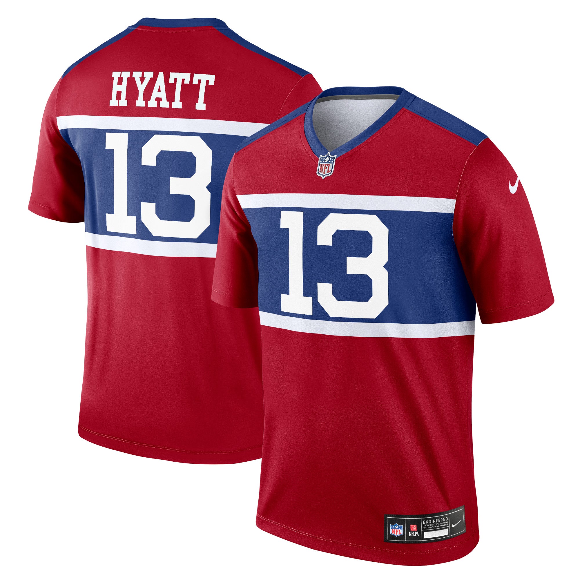Jalin Hyatt New York Giants Legend Player Performance Top - Red | Stitched Football Jersey TJS2866