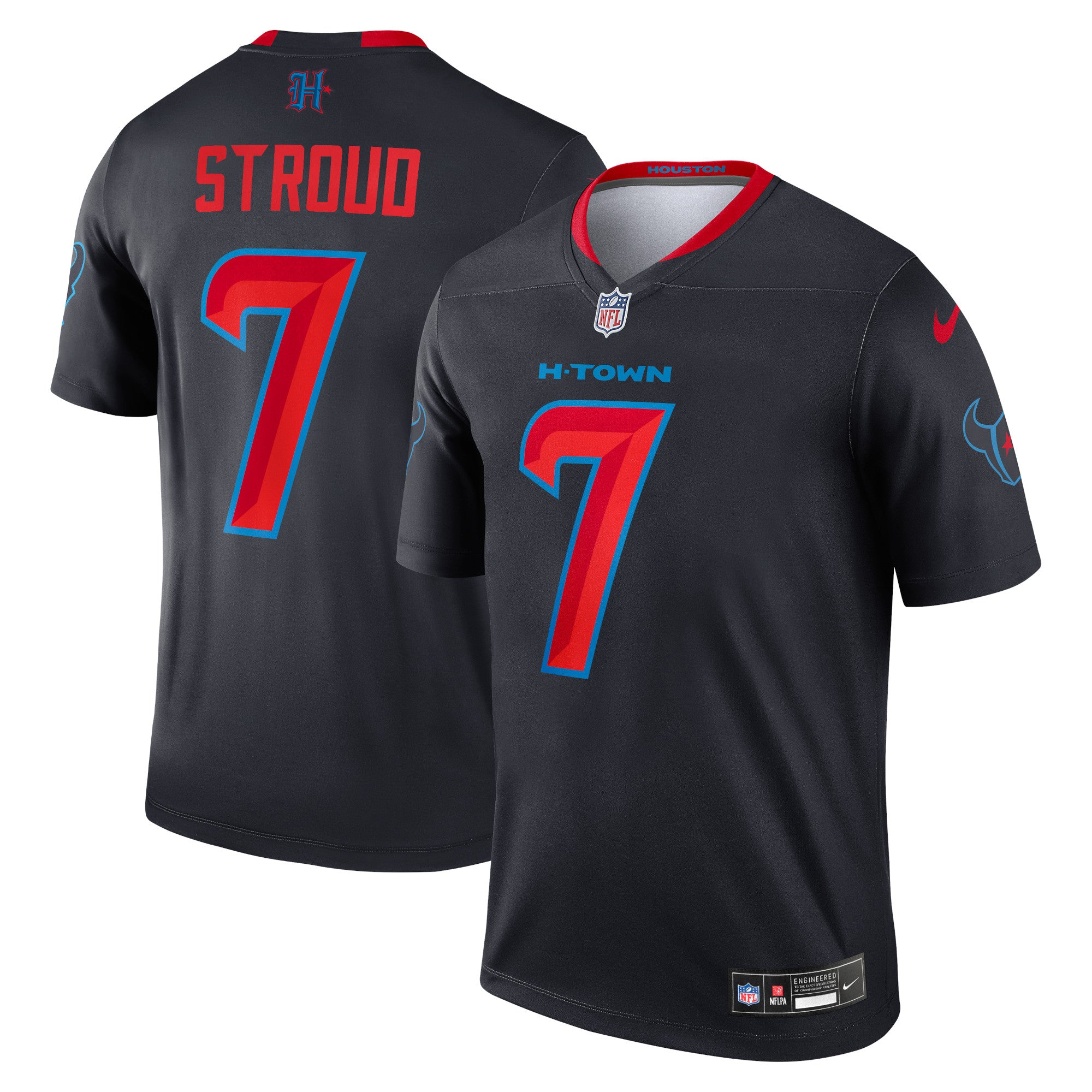C.J. Stroud Houston Texans Legend Player Performance Top - Navy | Stitched Football Jersey TJS2845