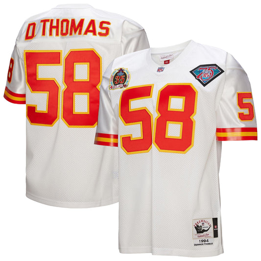 Derrick Thomas Kansas City Chiefs 1994 M & N Throwback Retired Player Jersey - White | Stitched Football Jersey TJS2871
