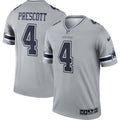 Dak Prescott Dallas Cowboys Inverted Legend Player Performance Top - Gray | Stitched Football Jersey TJS2946