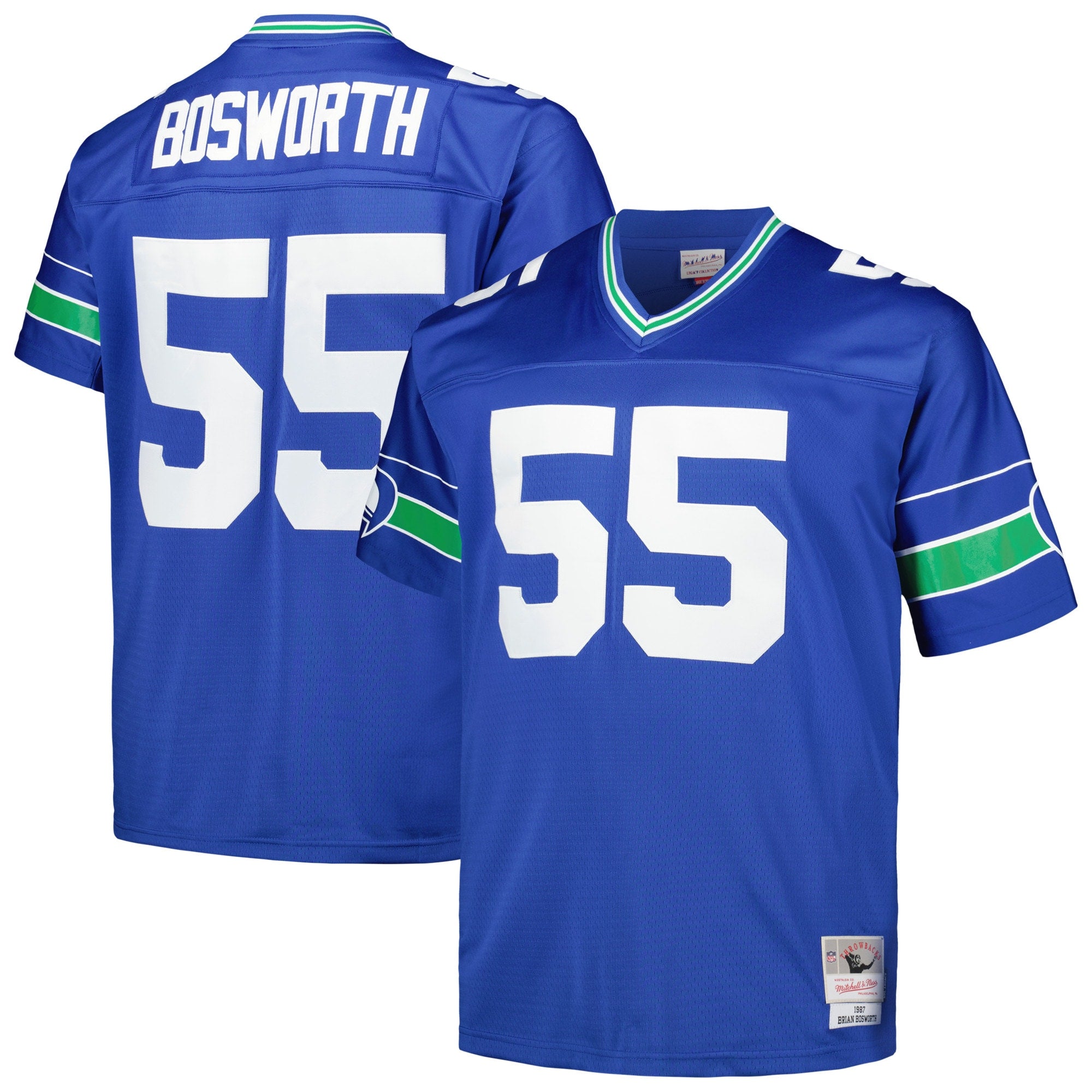 Brian Bosworth Seattle Seahawks M & N Big & Tall 1987 Legacy Retired Player Jersey - Royal | Stitched Football Jersey TJS2828