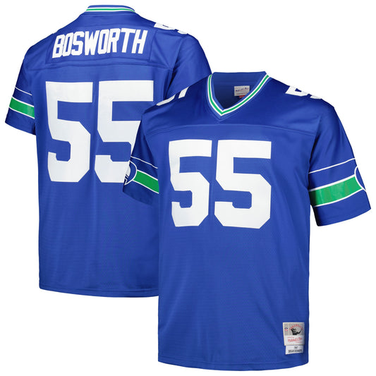 Brian Bosworth Seattle Seahawks M & N Big & Tall 1987 Legacy Retired Player Jersey - Royal | Stitched Football Jersey TJS2828