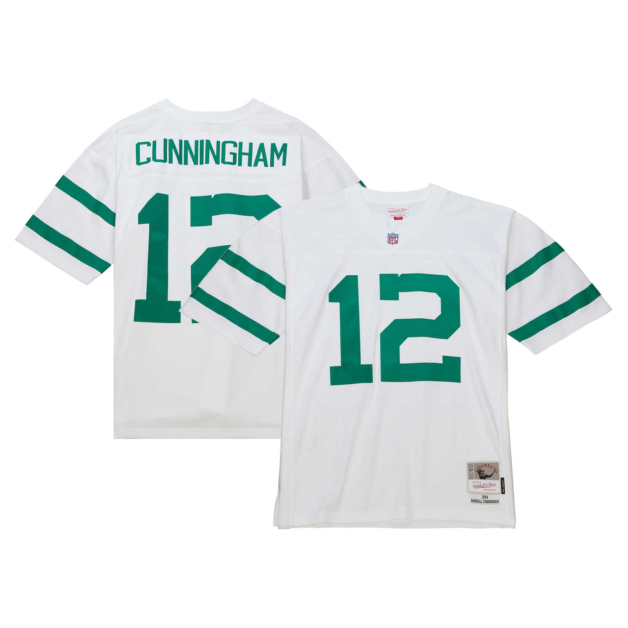 Randall Cunningham Philadelphia Eagles M & N Legacy Replica Jersey - White | Stitched Football Jersey TJS2593