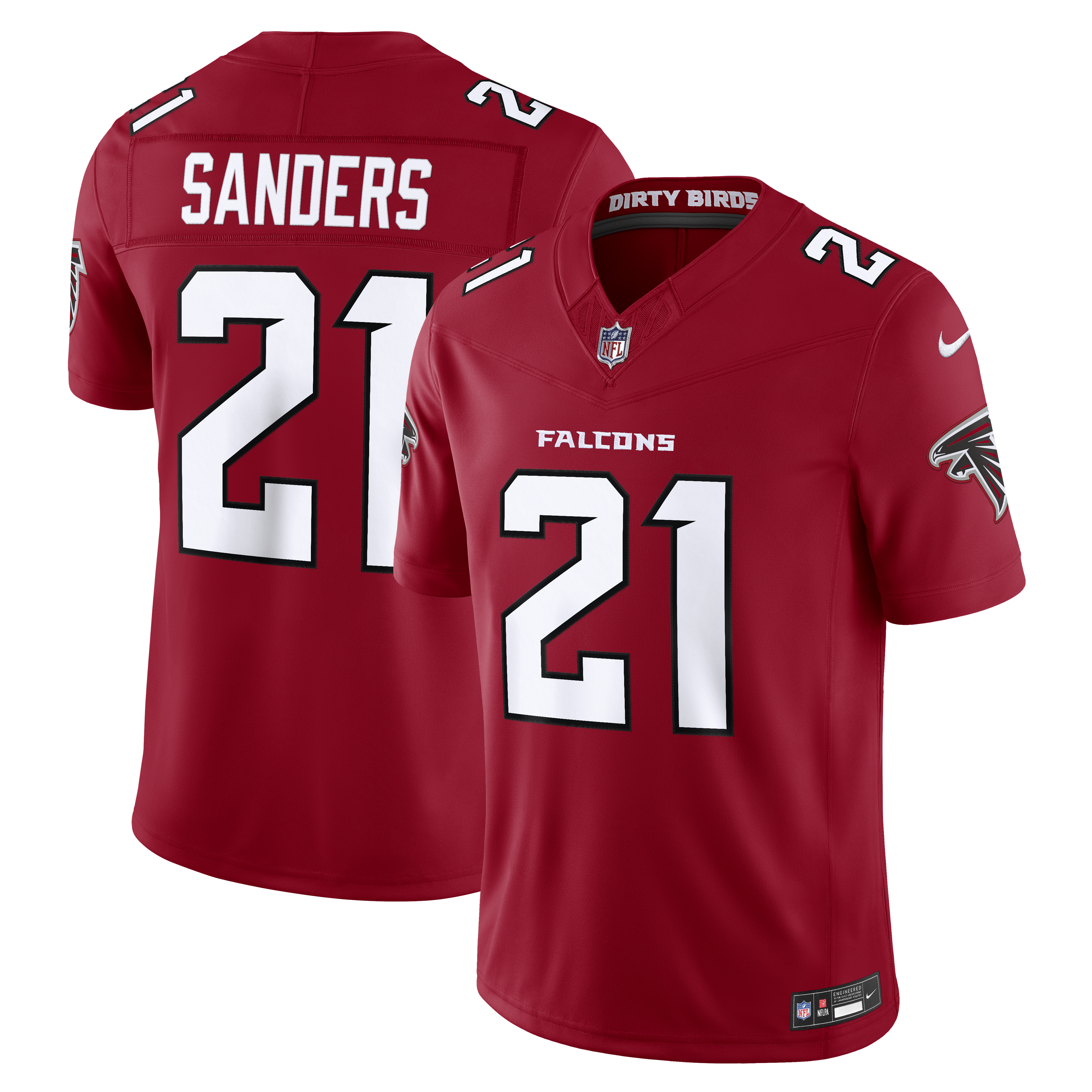 Deion Sanders Atlanta Falcons Vapor F.U.S.E. Stitched Retired Limited Jersey - Red | Stitched Football Jersey TJS2577