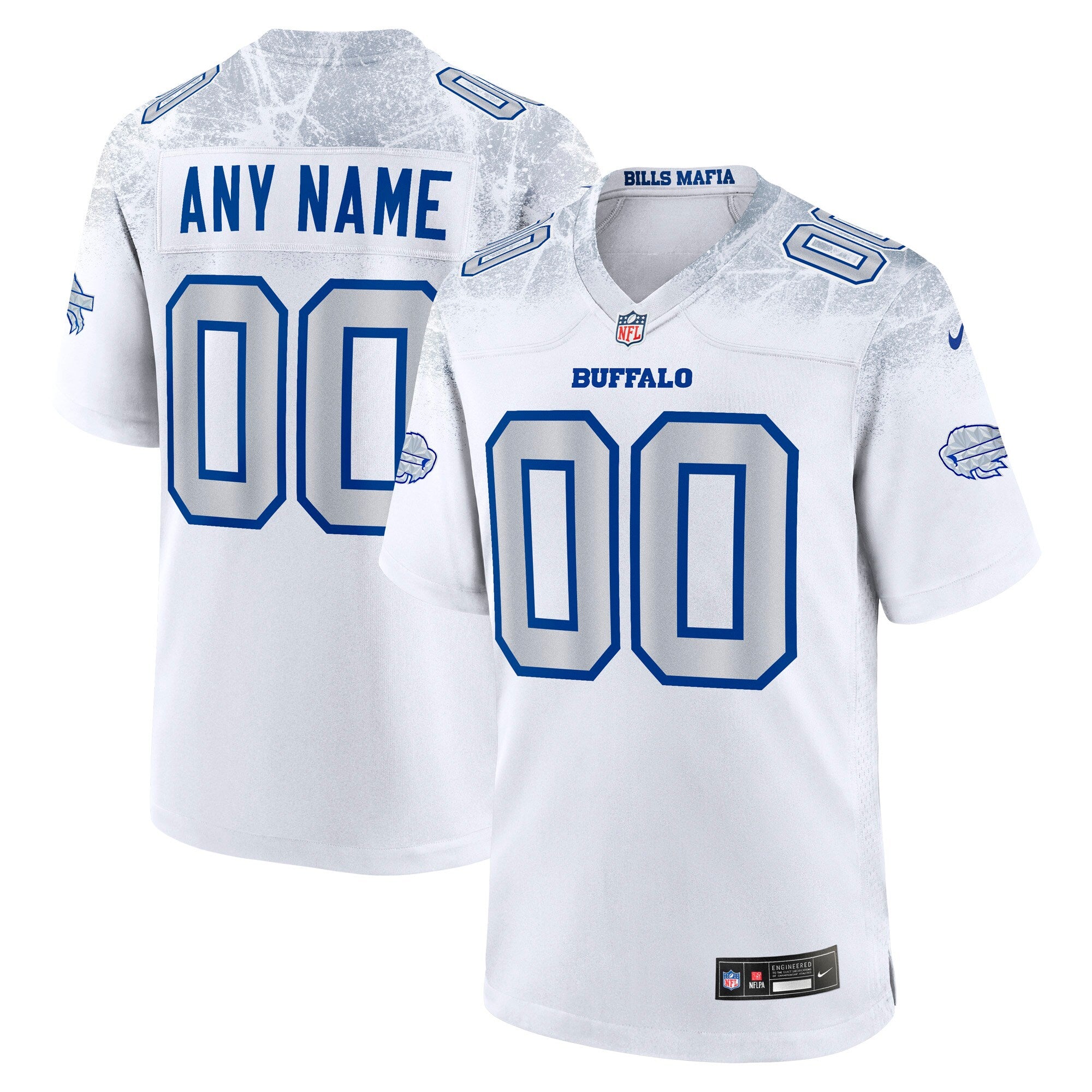 Buffalo Bills 2025 Rivalries Collection Custom Game Jersey - White | Stitched Football Jersey TJS2642