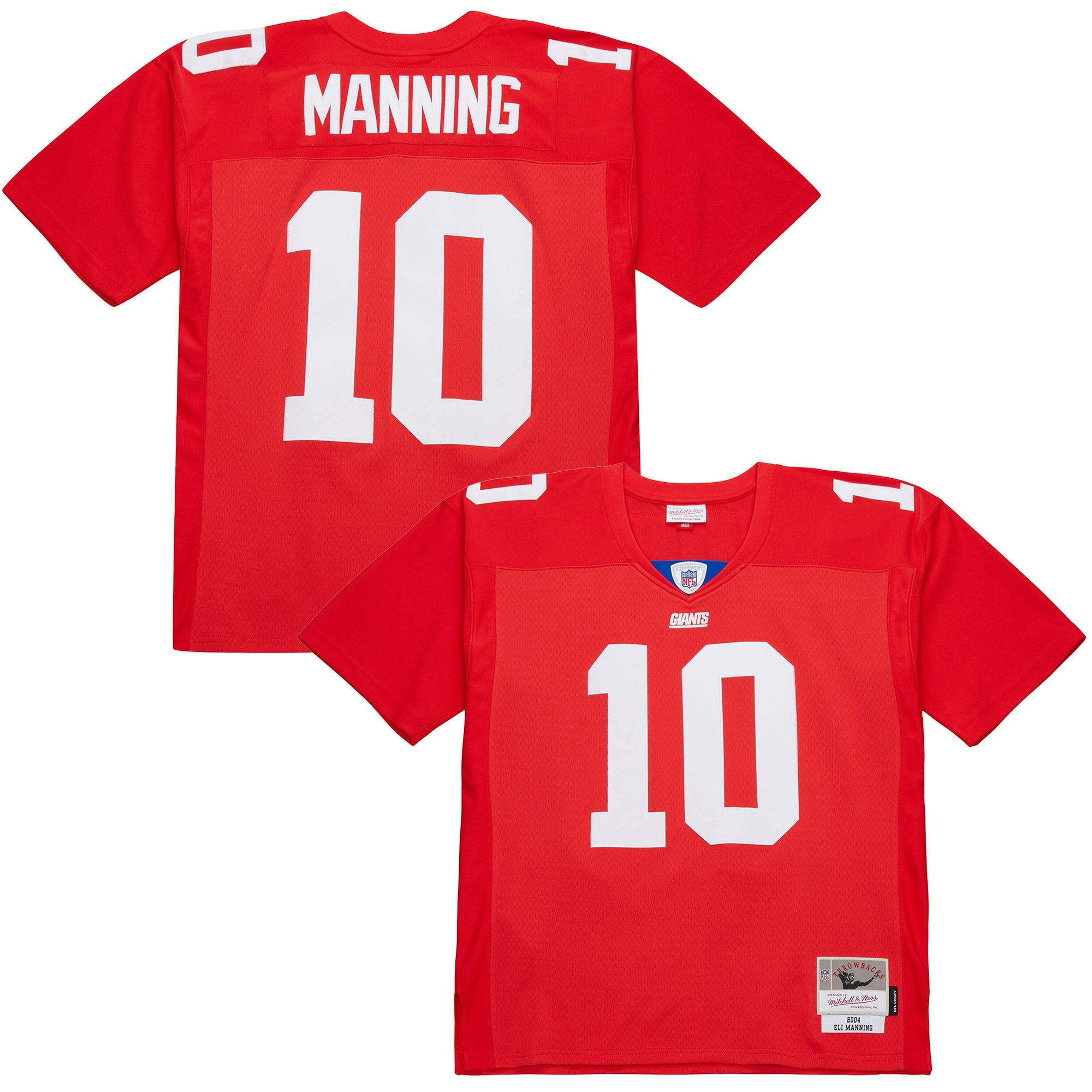 Eli Manning New York Giants M & N 2004 Legacy Replica Jersey - Red | Stitched Football Jersey TJS2721