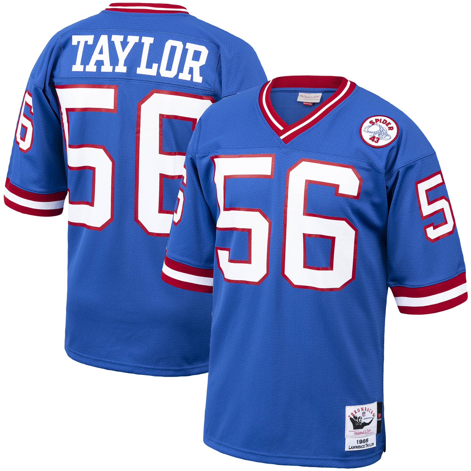 Lawrence Taylor New York Giants 1986 M & N Throwback Retired Player Jersey - Royal | Stitched Football Jersey TJS2743