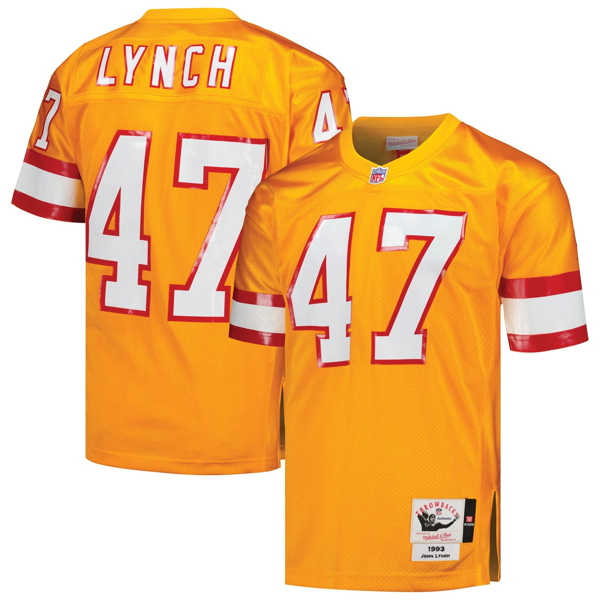 John Lynch Tampa Bay Buccaneers 1993 M & N Throwback Retired Player Jersey - Orange | Stitched Football Jersey TJS2798