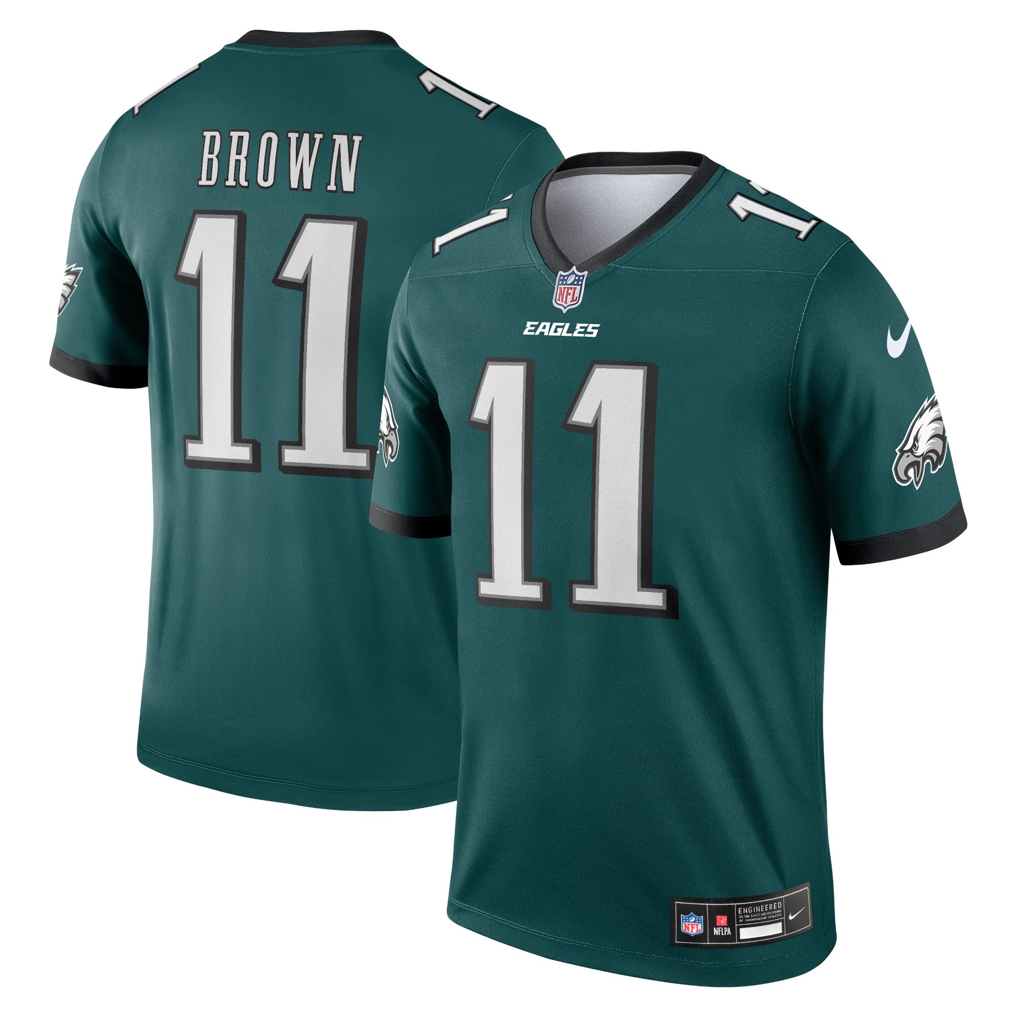 A.J. Brown Philadelphia Eagles Legend Player Performance Top - Green | Stitched Football Jersey TJS2764