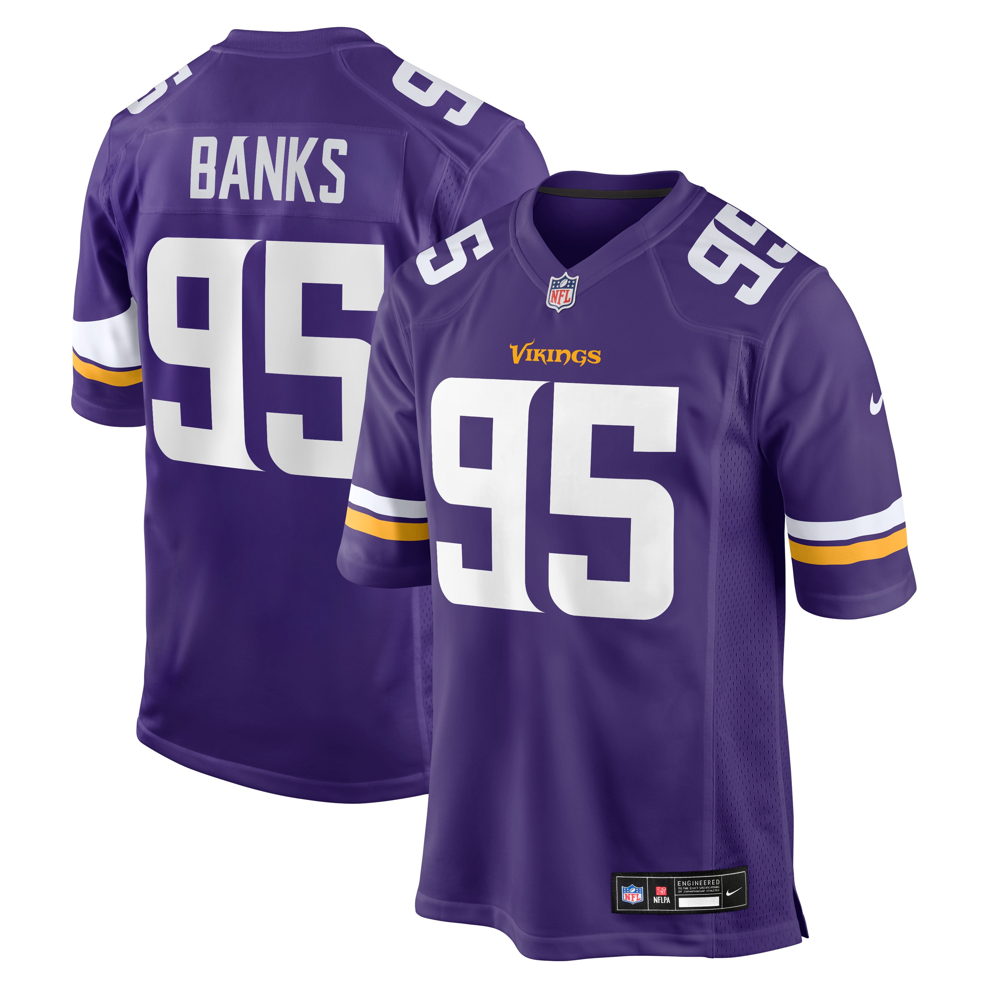 Caleb Banks Minnesota Vikings 2026 NFL Draft First Round Pick No. 18 Team Game Jersey - Purple | Stitched Football Jersey TJS2713