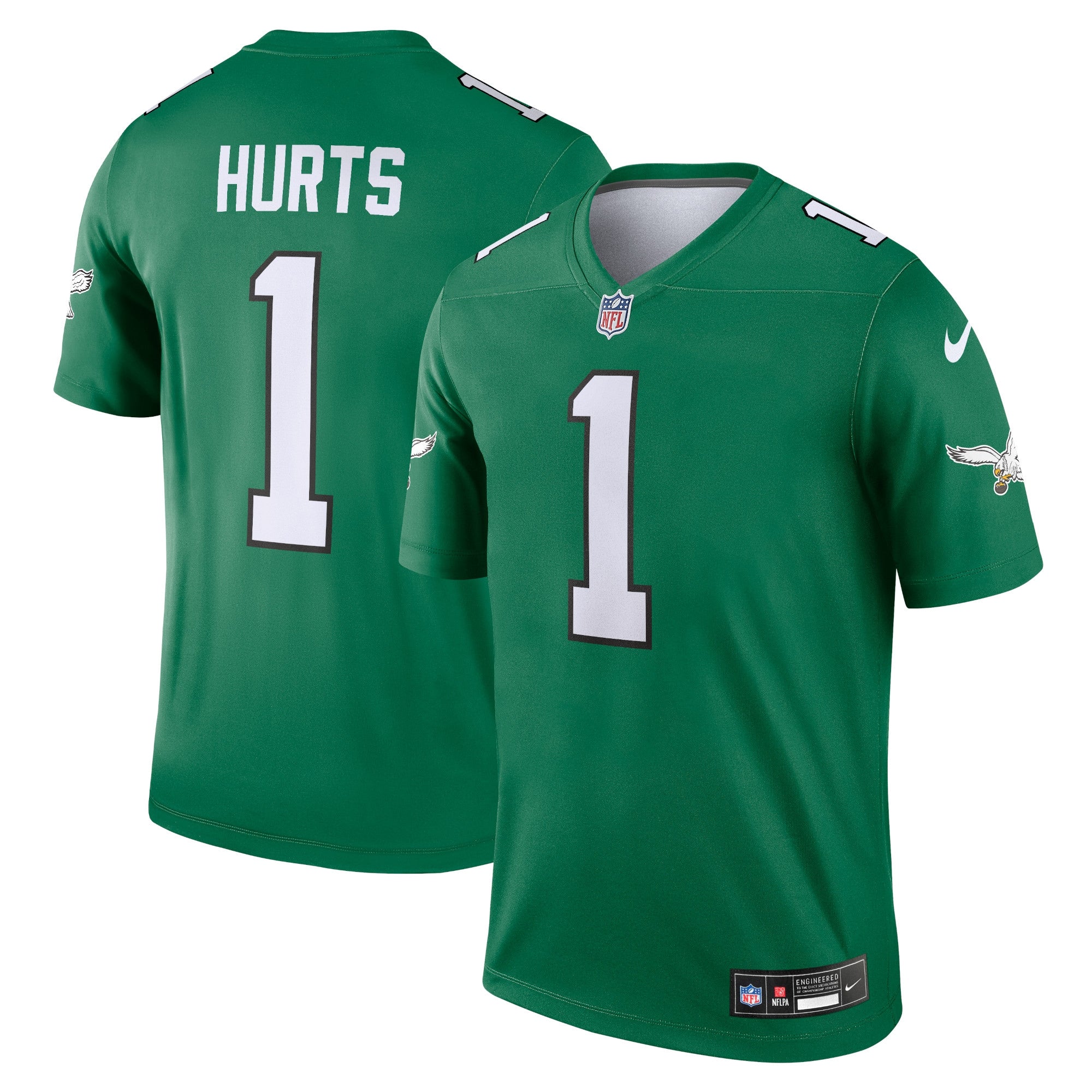 Jalen Hurts Philadelphia Eagles Legend Player Performance Top - Kelly Green | Stitched Football Jersey TJS2704